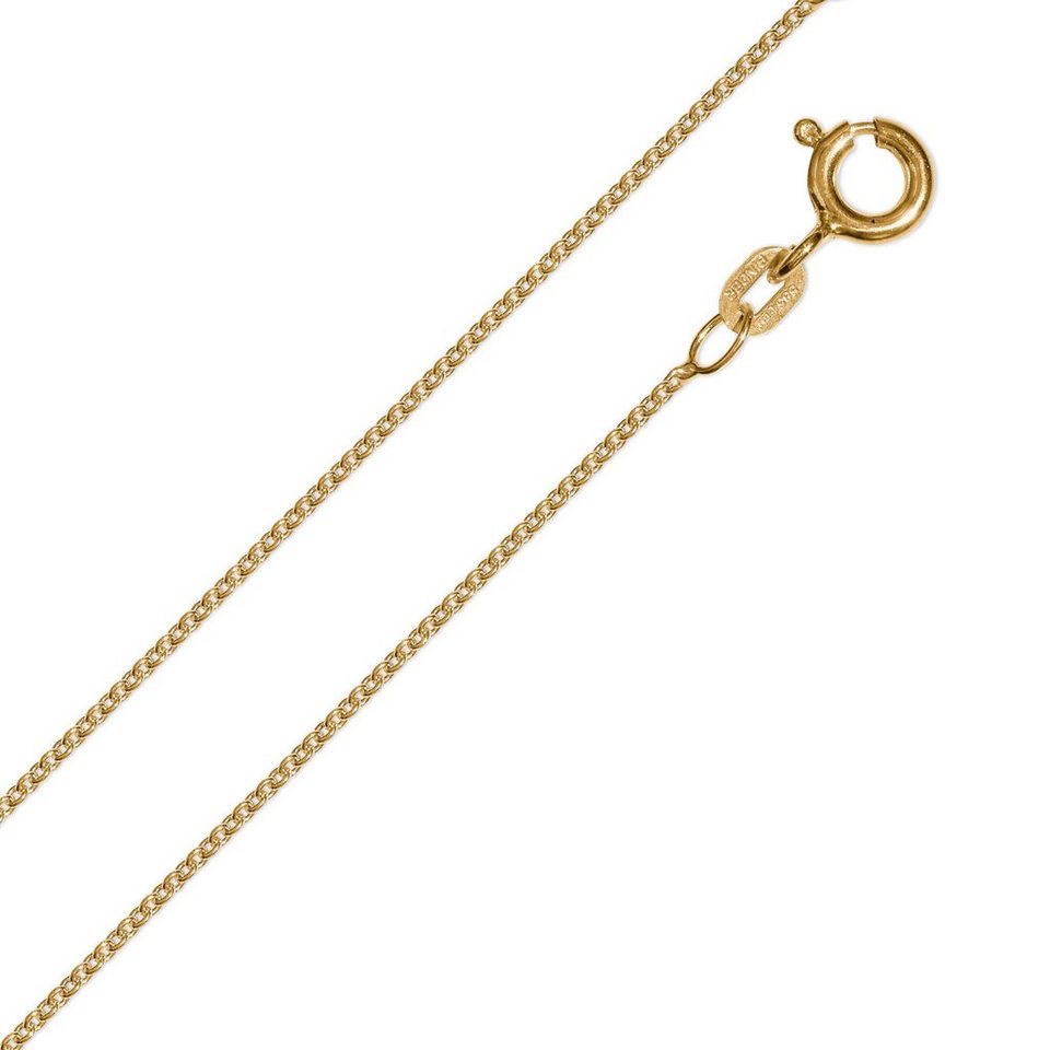 Buchstaben verstellbarer Halskette Kette Buchstabe Set - Anhänger mit Anhänger Schmuckset Gelbgold aus 11,0 ONE 333 mit mm, A Ø ELEMENT