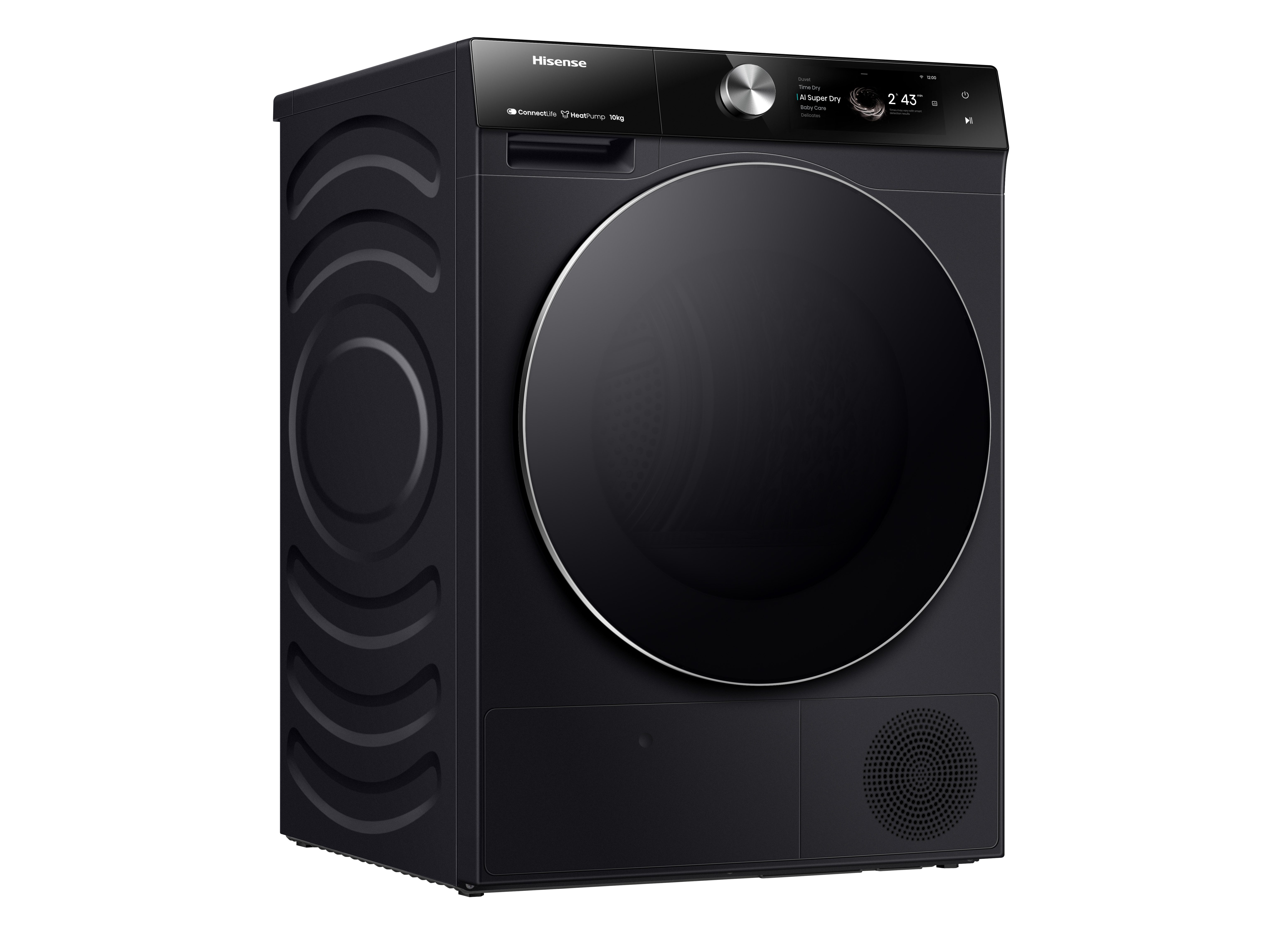 Hisense Wärmepumpentrockner DH7S107BB, Dynamisches TFT-Touch-Display