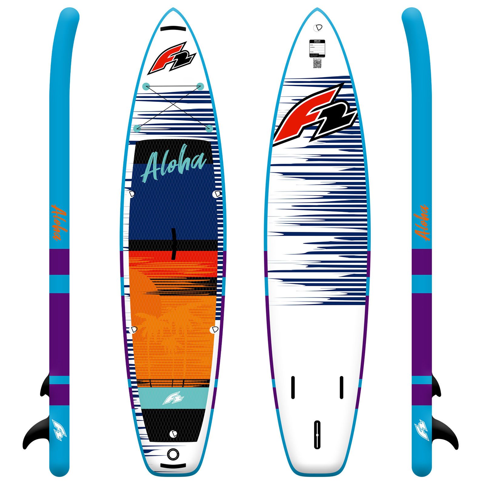 F2 SUP-Board F2 SUP Stand Up Paddle Board Aloha 12'2'' Rot 2024, Stand up paddle board