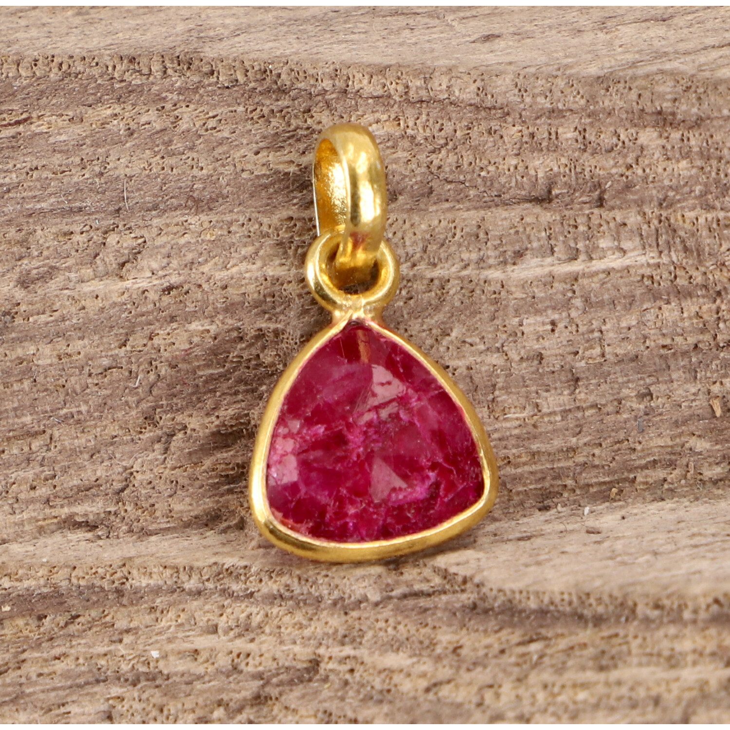 Guru-Shop Kettenanhänger Vergoldeter Anhänger mit geschliffenem.. günstig online kaufen