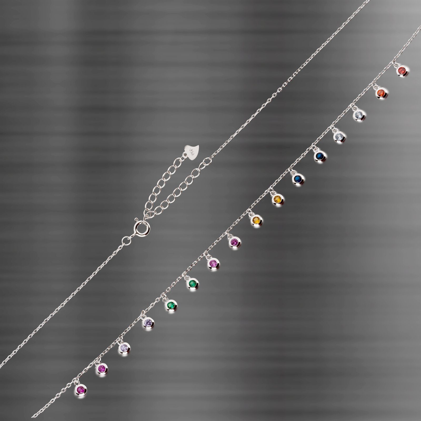 Schöner-SD Collier Silberkette viele kleine Anhänger günstig online kaufen