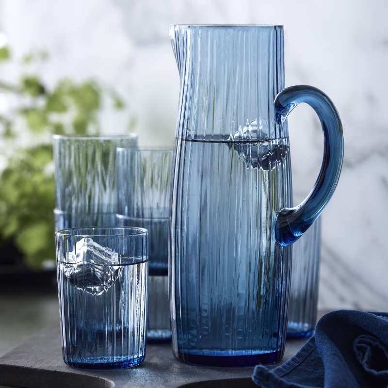Bitz Teelichthalter Kusintha Glas d: blue, 7,5 cm