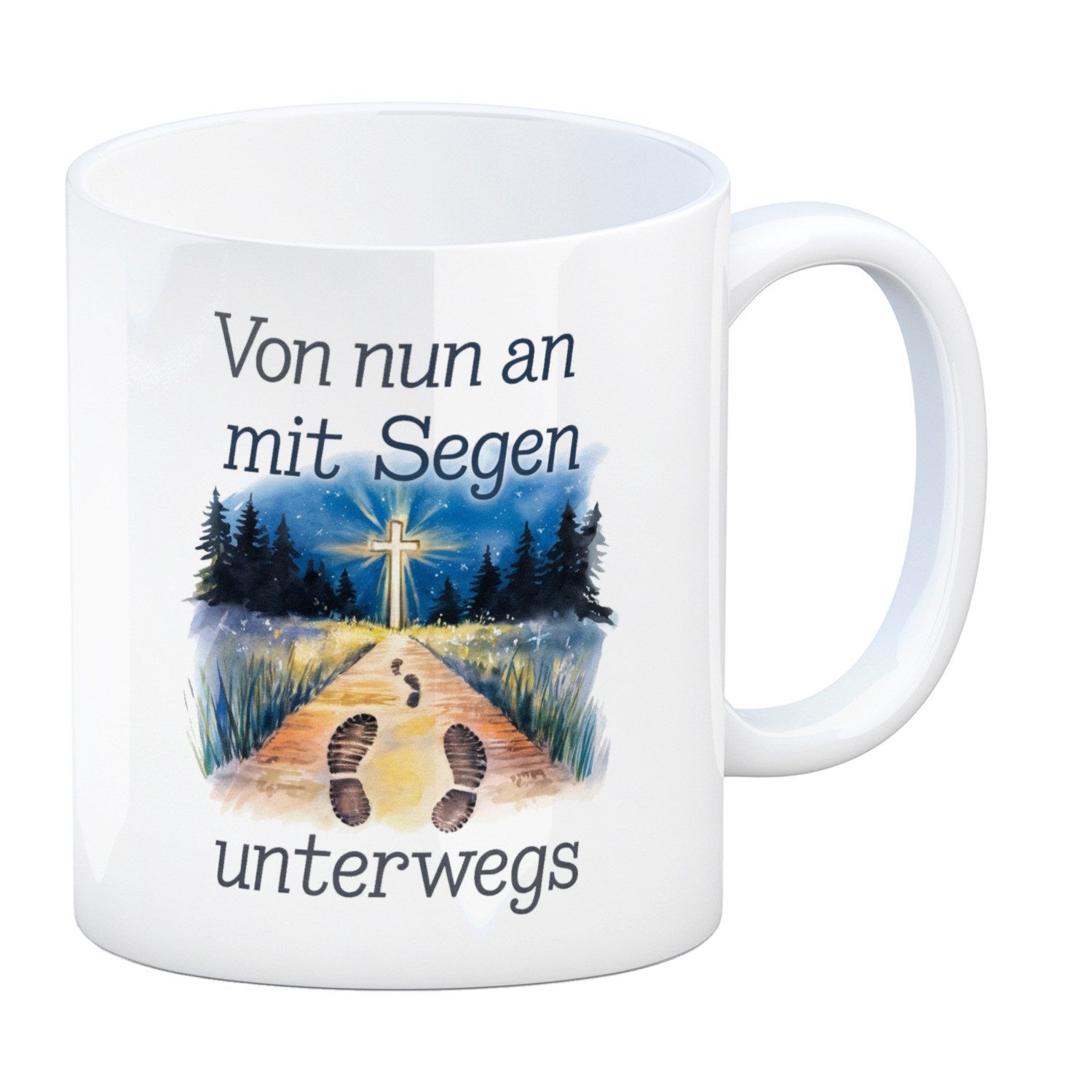Tasse Mit Segen unterwegs Kaffeebecher - Segenstrahlendes Kreuz