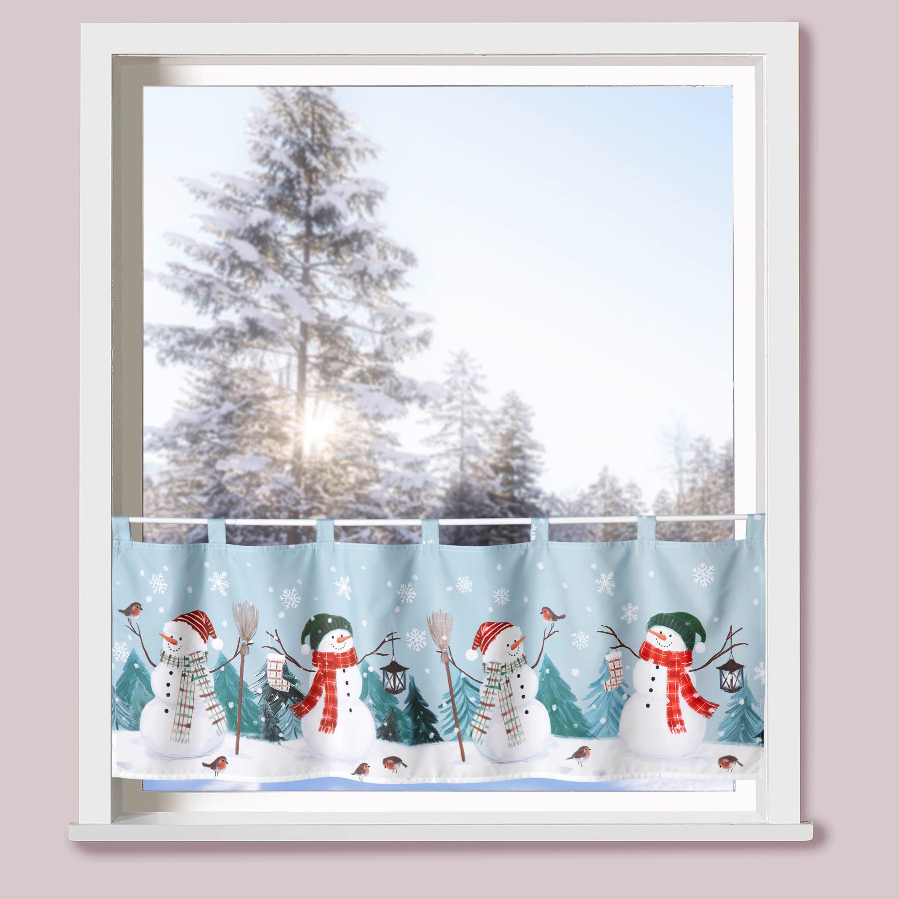 heimtexland Scheibengardine Weihnachten Deko Gardine Bistro Weihnachtsgardi günstig online kaufen