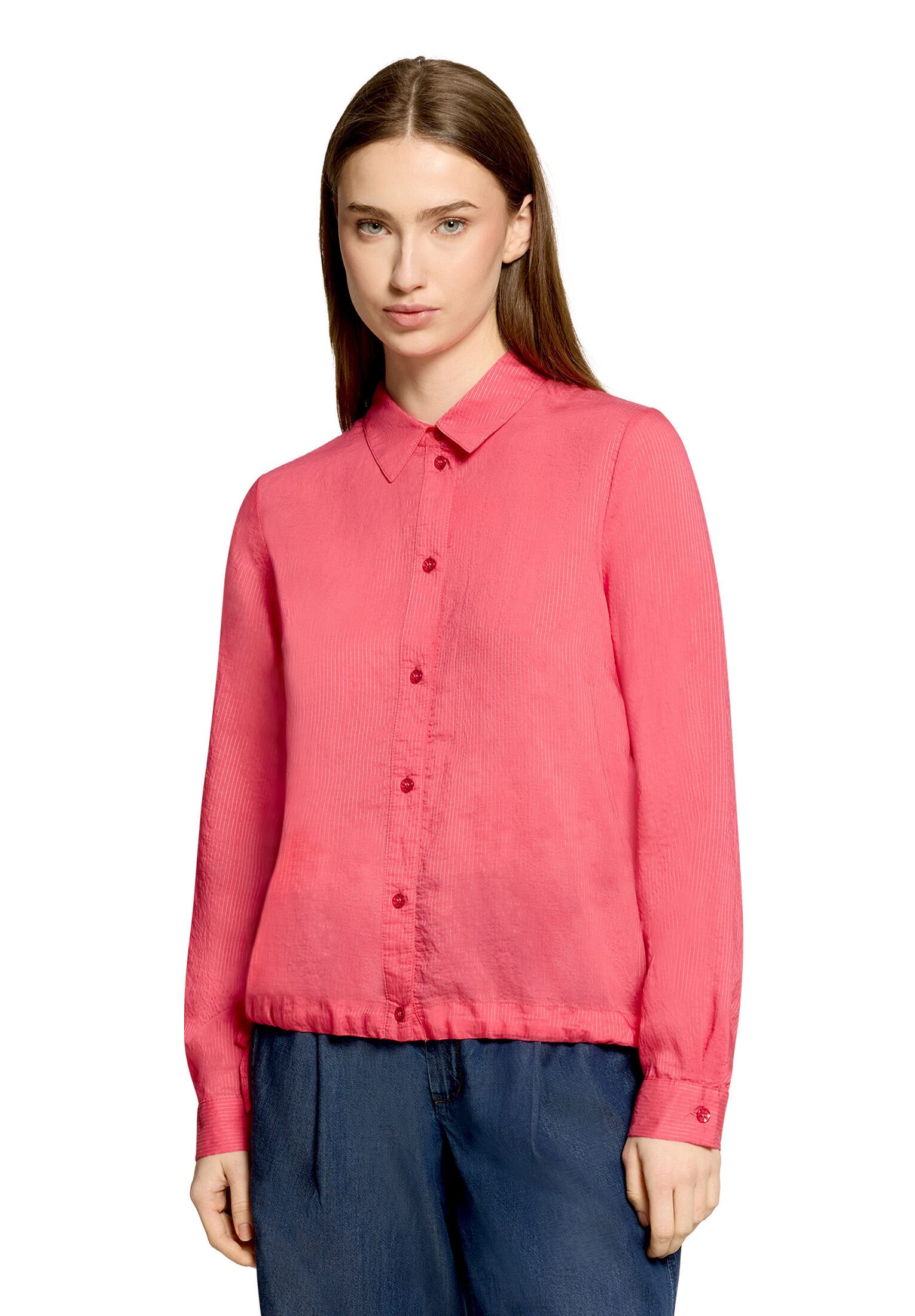 Cartoon Schlupfbluse Damen mit Raffung