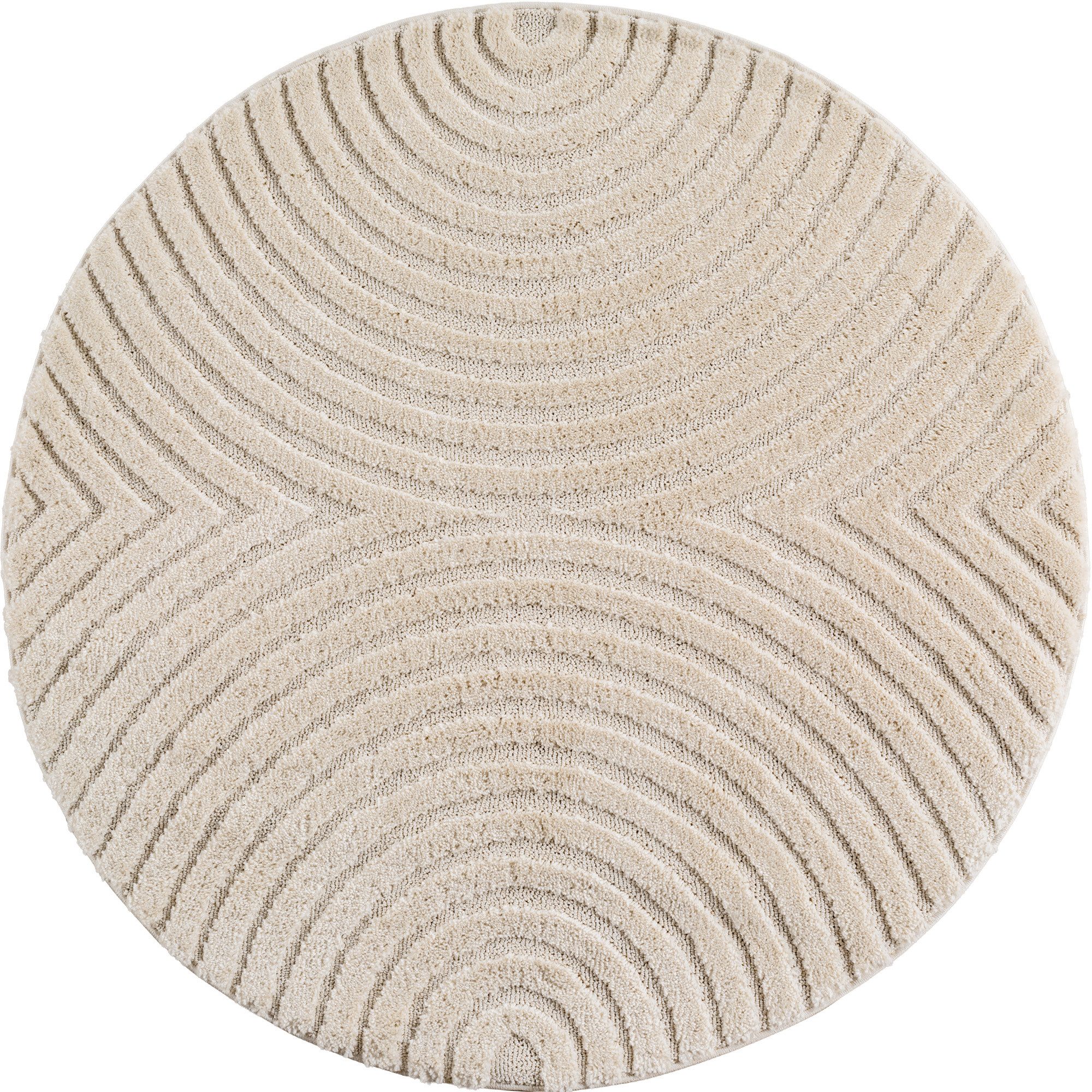 Teppium Hochflor-Teppich Boho-Design, Rund, Höhe: 20 mm, Teppich Wohnzimmer günstig online kaufen