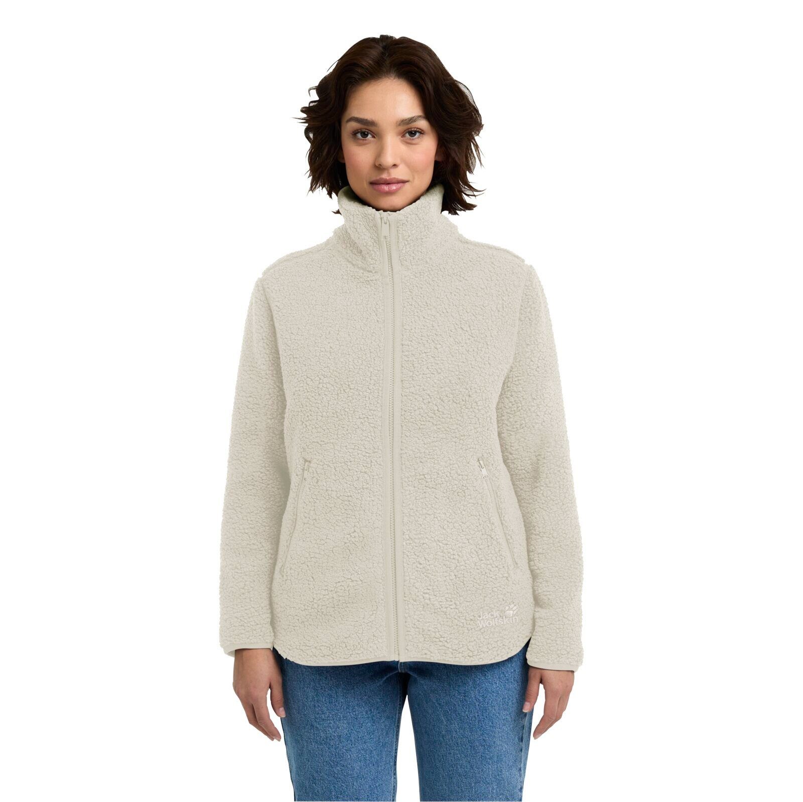 Jack Wolfskin Fleecejacke High Curl (warm, atmungsaktiv) grau Damen