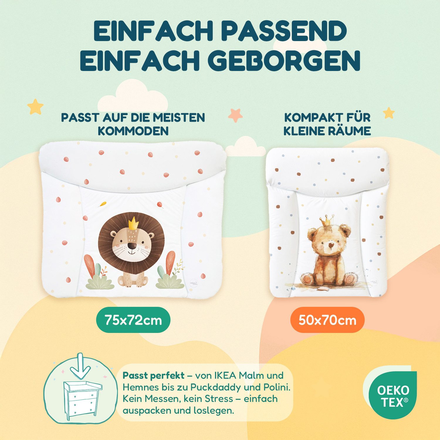 CEBA BABY Wickelauflage weiche Wickeltischauflage 50 günstig online kaufen