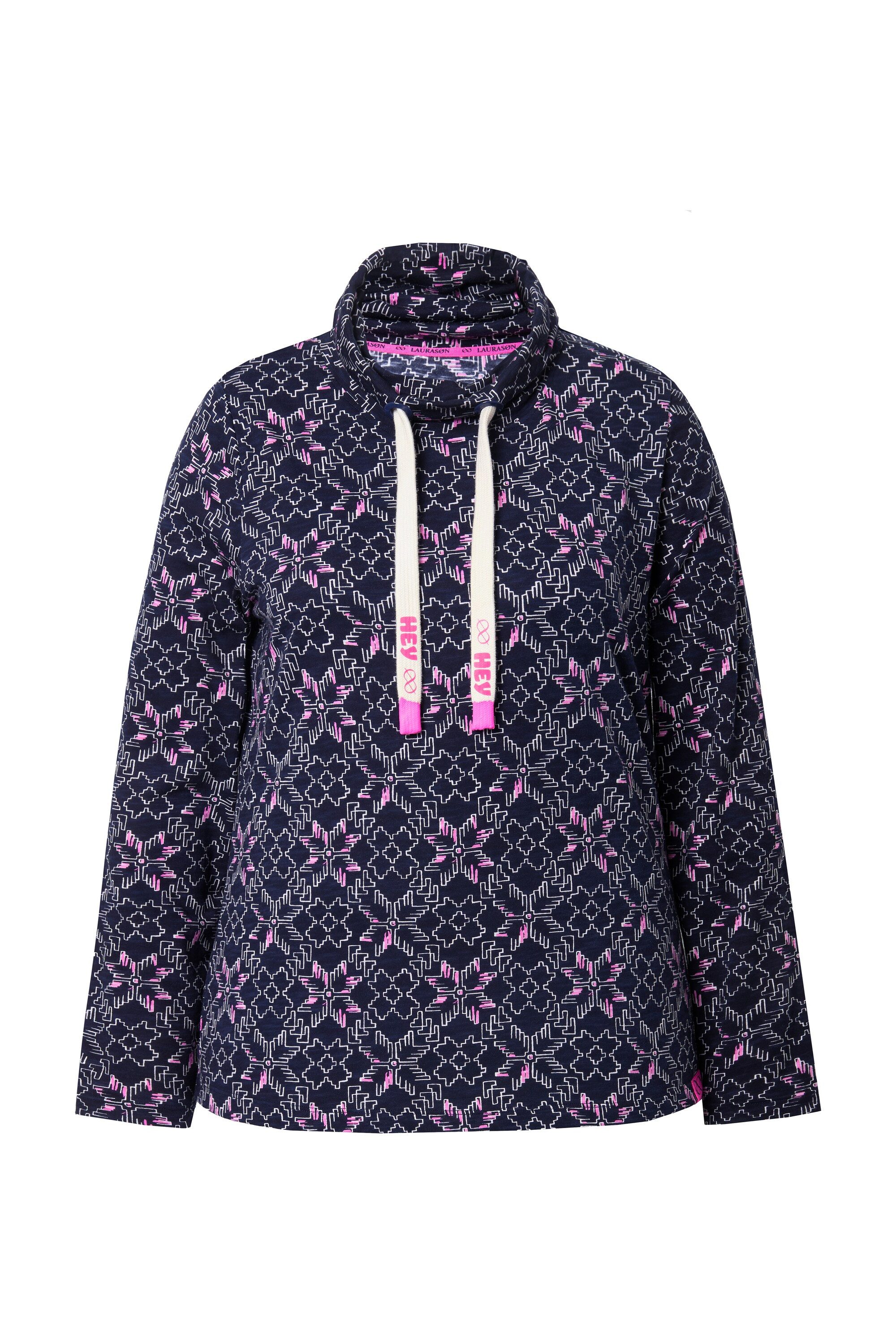 Laurasøn T-Shirt Shirt Langarm Stehkragen günstig online kaufen