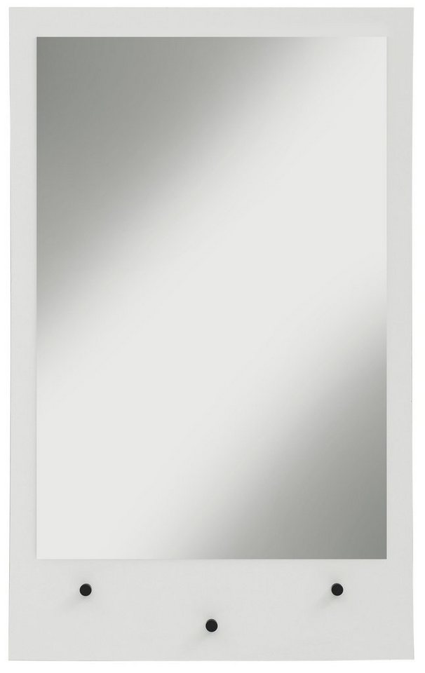 my home Wandspiegel »Dotti«, umkehrbarer Spiegel, mit drei schwarzen Haken, Breite 46,5 cm-HomeTrends