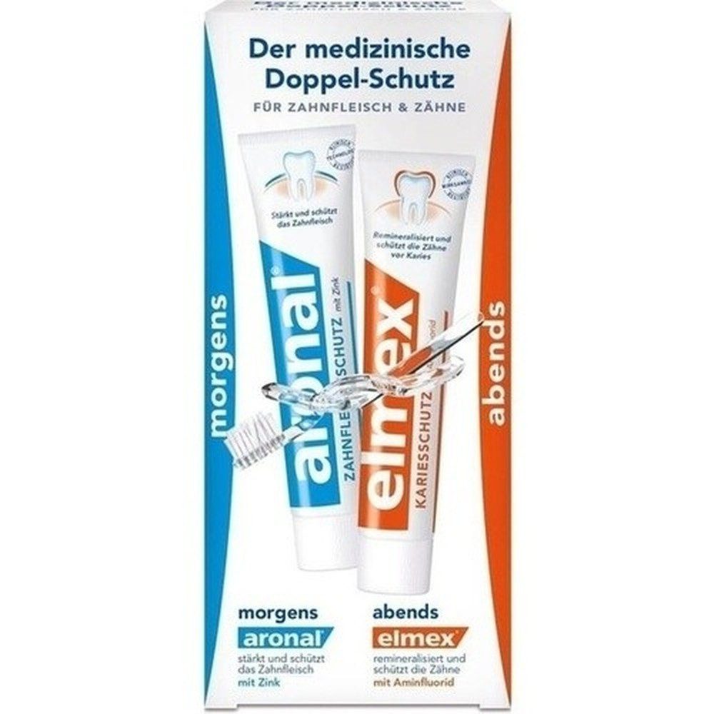 elmex Zahnpasta Doppelschutz Zahnpasta 2X75ml PZN 09427496