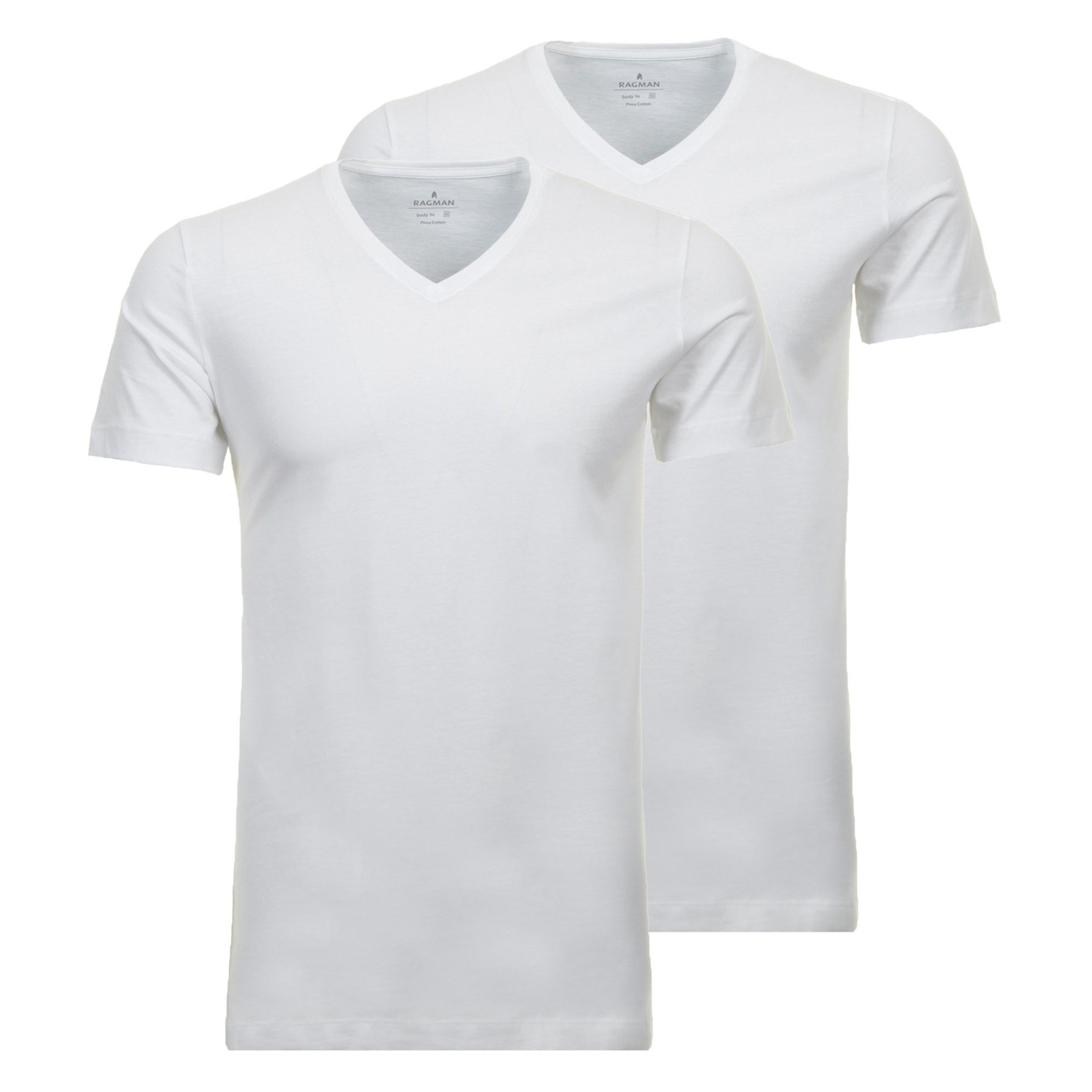 RAGMAN T-Shirt Herren T-Shirt 2er Pack Baumwolle (Packung, 2er Pack)
