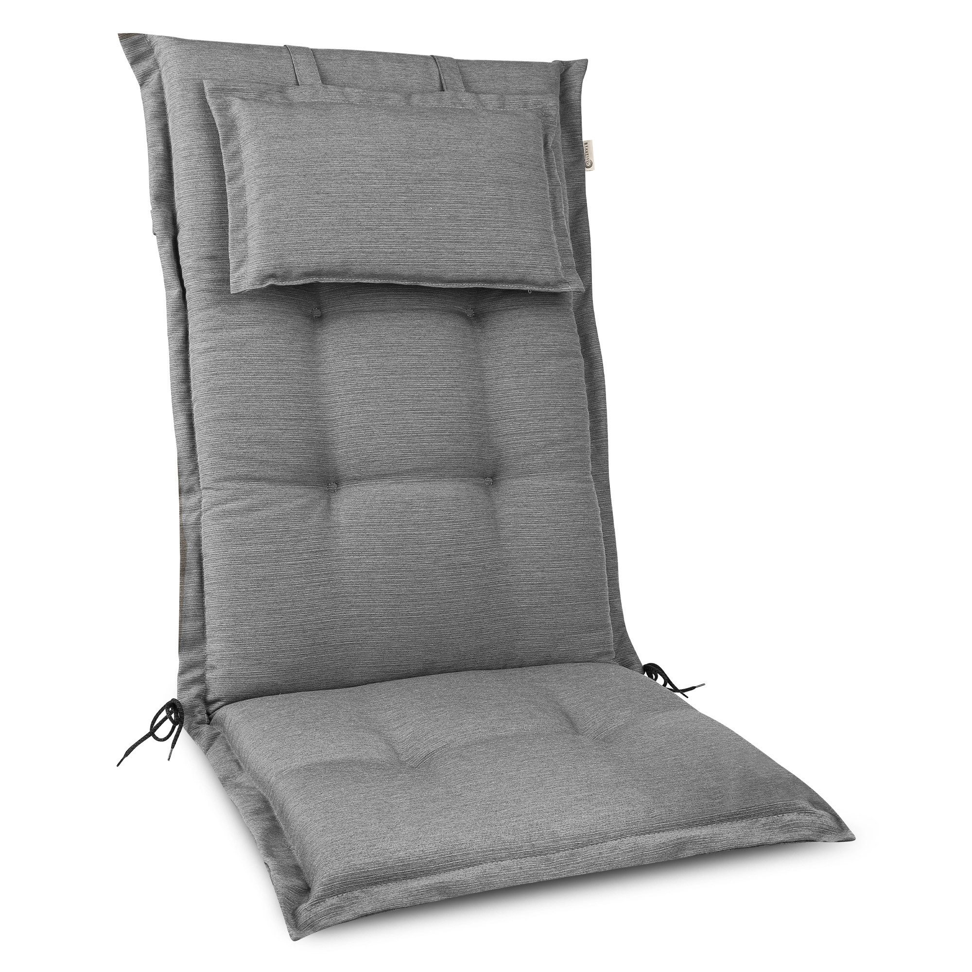 Beautissu Hochlehnerauflage HighLux HL, (1 St), Mit Befestigungsbändern, UV-Lichtechtheit 5, Stoffqualität 200g/m²