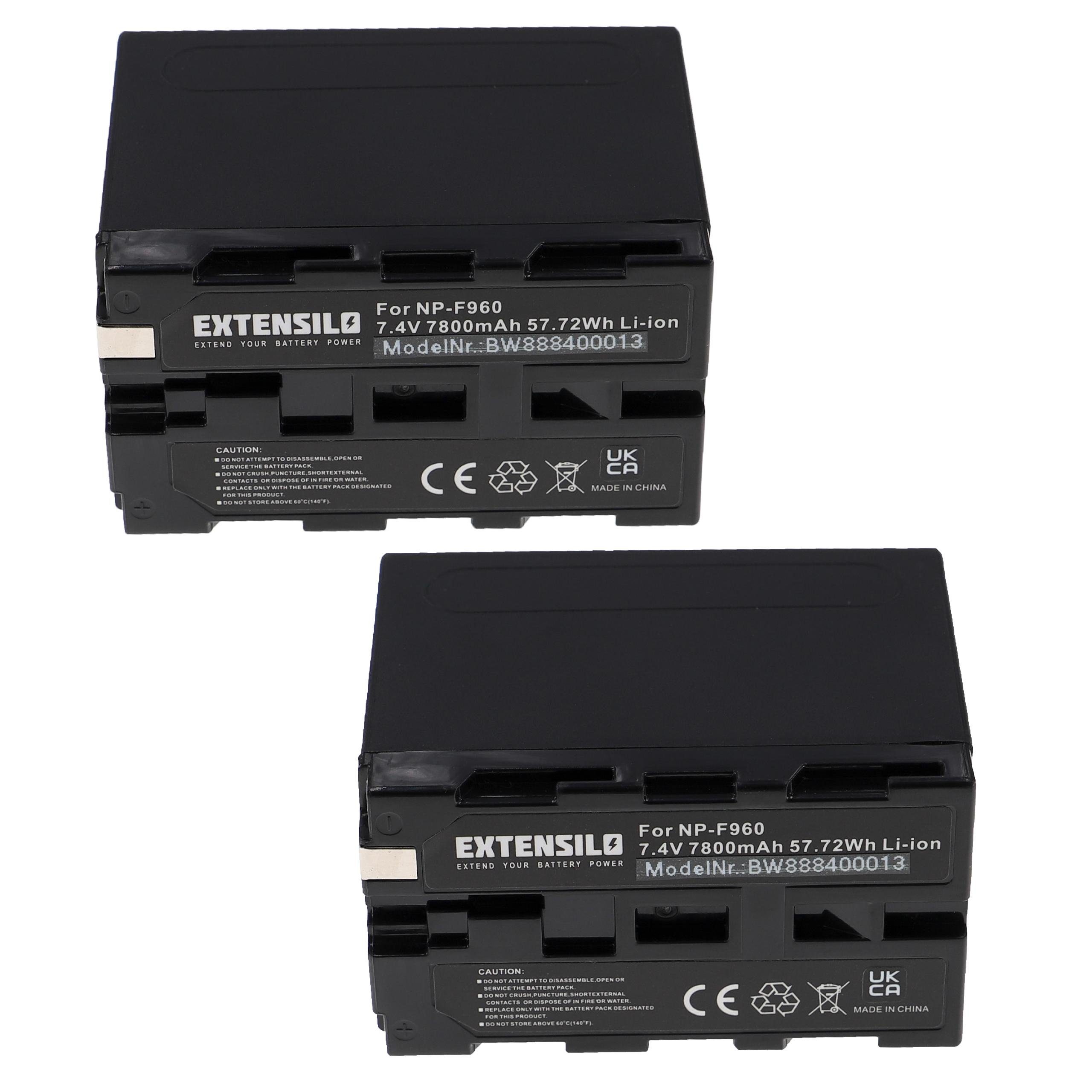DCR-VX9 DSR-200, für DSC-CD100, Extensilo passend Serie, Sony DSC-CD250, Kamera-Akku mAh 7800