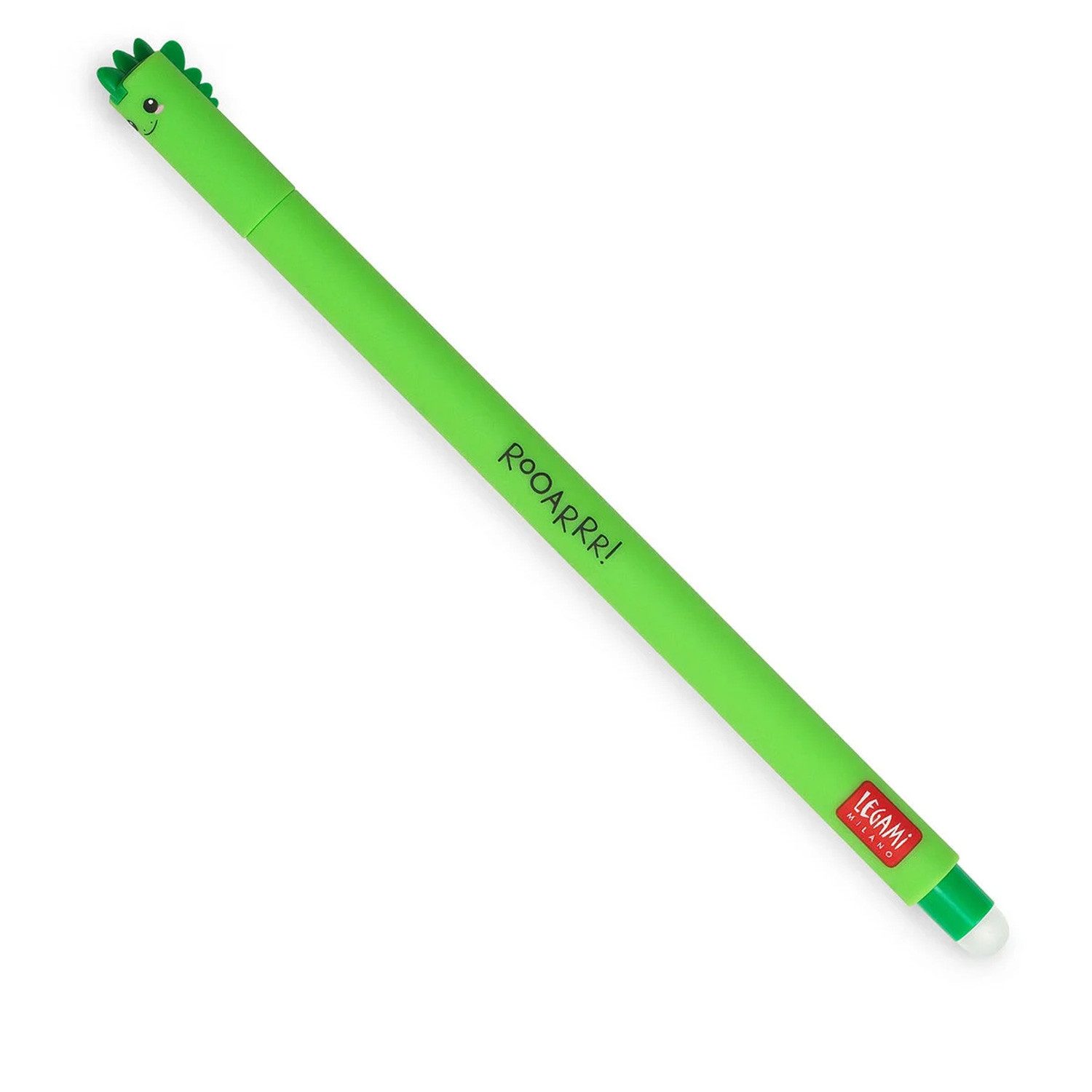 Legami Gelschreiber Löschbarer Gelstift Dino - Grün - 0,7 mm Schreibstärke, thermosensitive Tinte, löschbar per Kunststoffkugel