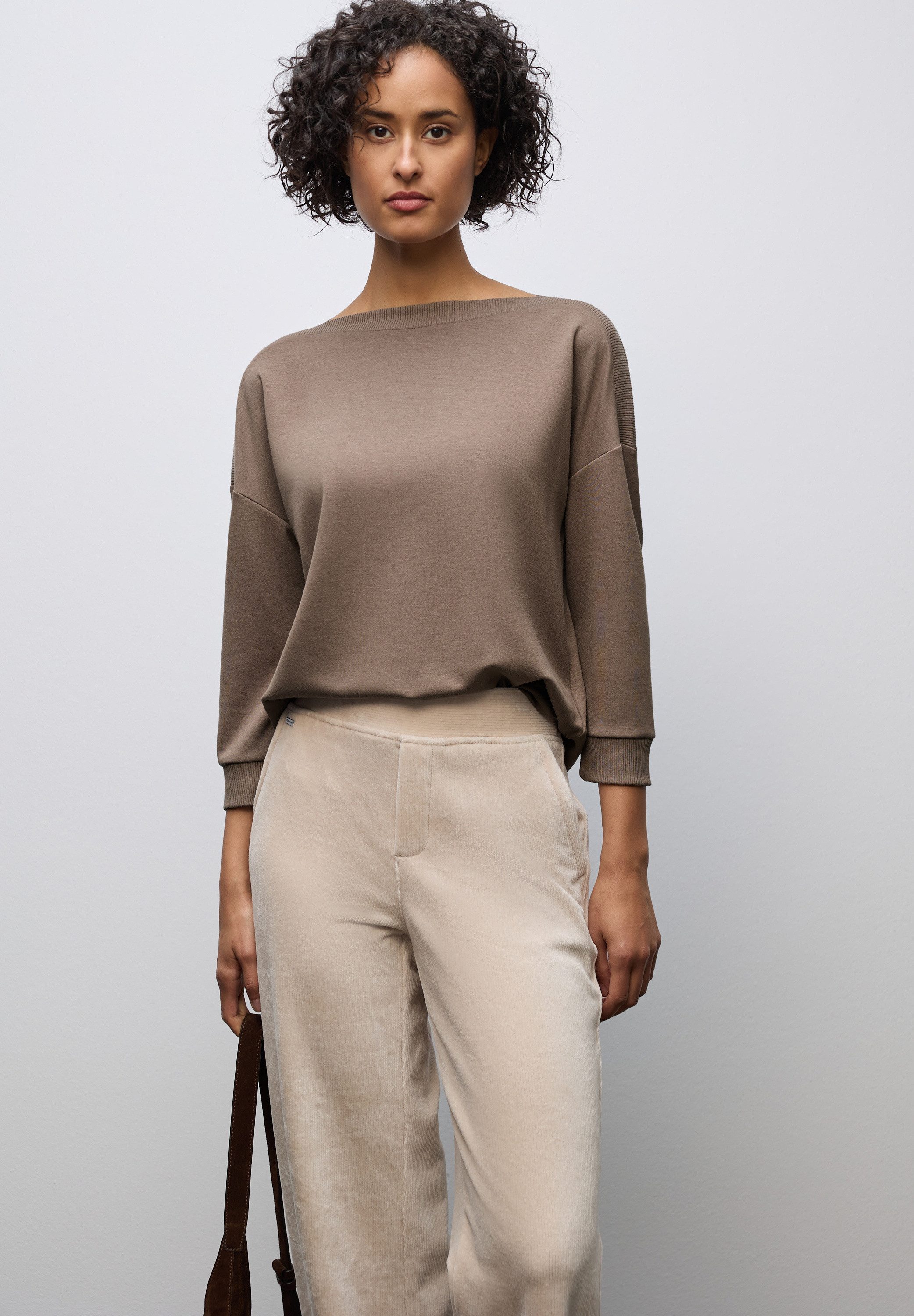 STREET ONE 3/4-Arm-Shirt Strick-Shirt mit U-Boot-Ausschnitt günstig online kaufen