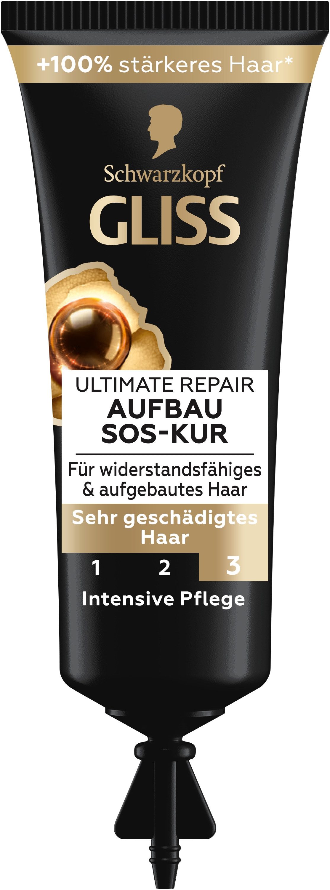 Gliss Haarkur SOS-Intensiv-Kur Ultimate Repair, 10x 15ml, Reise-SET, 10-tlg., Ideale Haarpflege auf Reisen