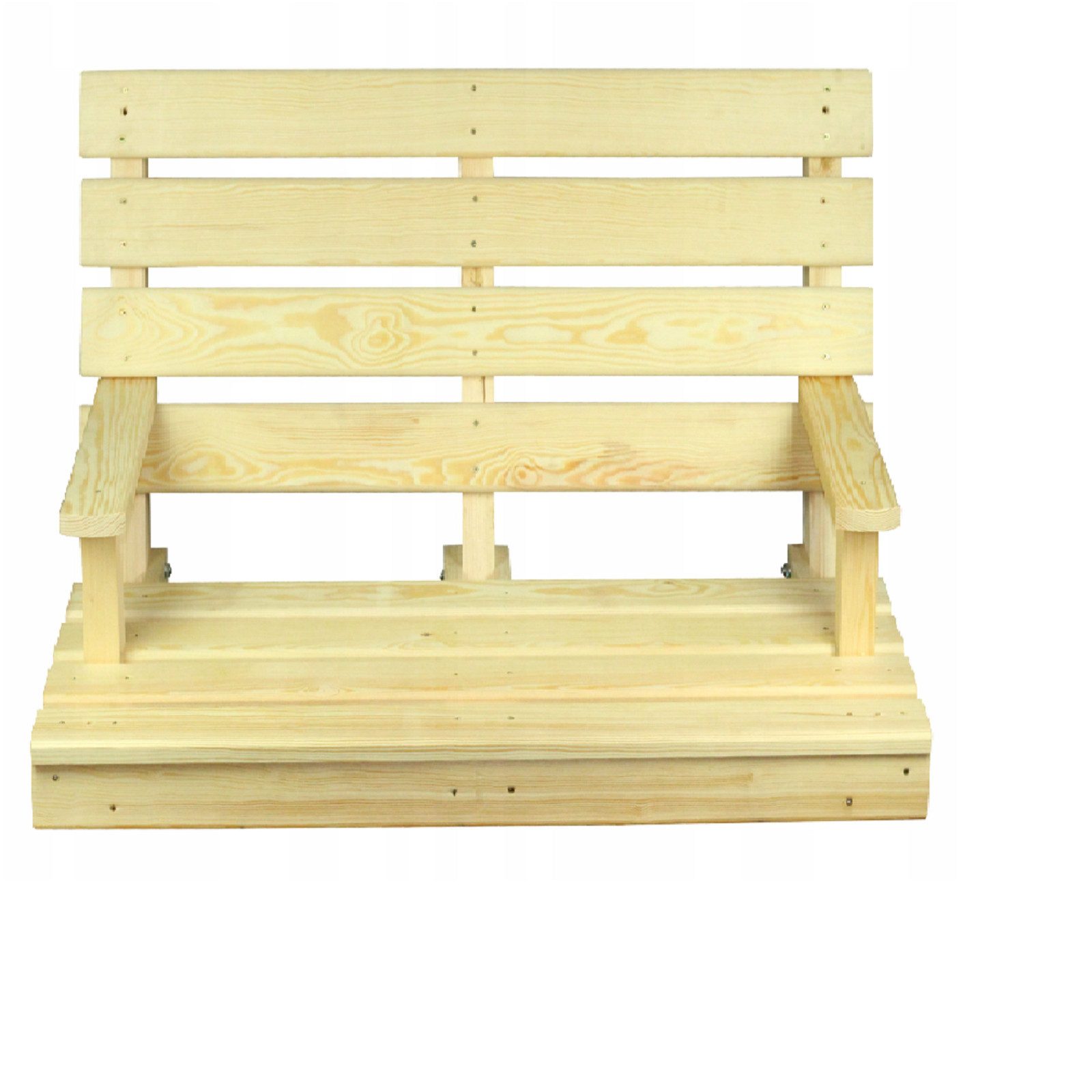 QLS Hollywoodschaukel Sitzbank aus Holz 120cm, 1-Sitzer, Sitz zur Schaukel Hollywoodschaukel 1 Schaukelbank