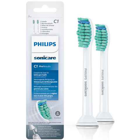 Philips Sonicare Aufsteckbürsten ProResults Standard, Standardgöße, mit Erinnerungsborsten