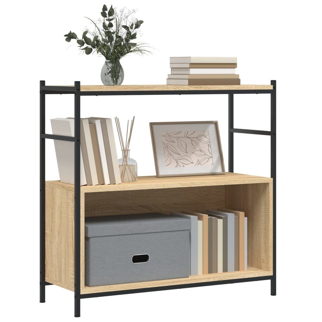 Sonoma-Eiche Eisen, Bücherregal und vidaXL 1-tlg. Sonoma cm Eiche Bücherregal Holzwerkstoff 80x30x78,5