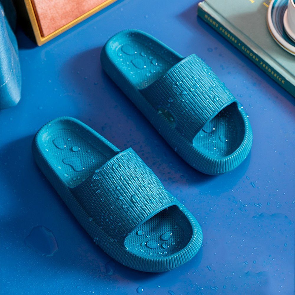Blusmart Damen Herren Badeschuhe Badepantolette (EVA Rutschfest Pantoletten, Dicke Sohle bequeme) für Badezimmer, Schlafzimmer, Wohnzimmer, Strand, Freizeit