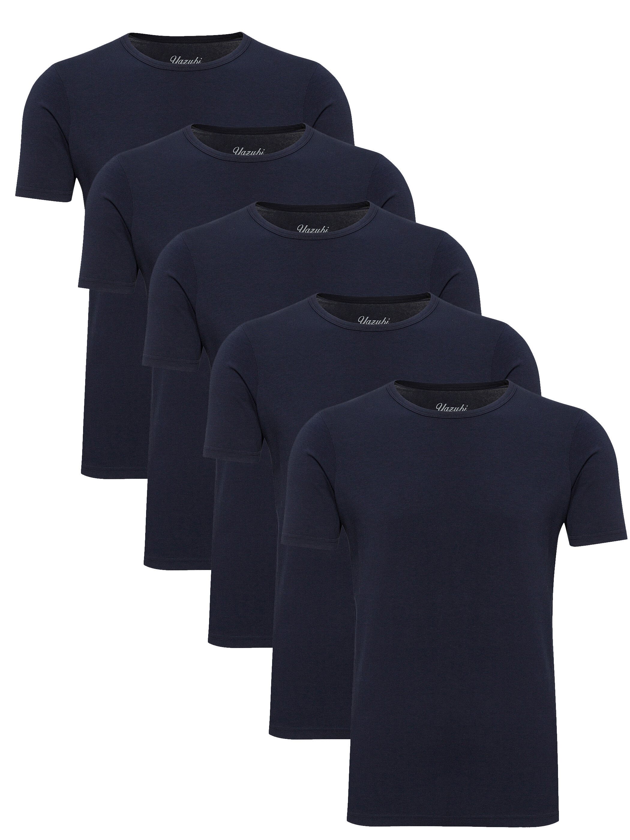 Yazubi T-Shirt Set Herren Basic Regular Fit 5er-Pack (Packung, 5-tlg., 5er-Pack) Baumwolle mit Stretch, Rundhals, Kurzarm, Unterziehshirt, weich