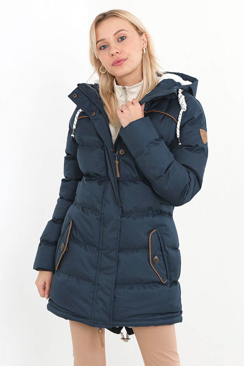 Brave Soul Winterjacke Steph Mit Kapuze und kuscheligem Teddy-Fell günstig online kaufen
