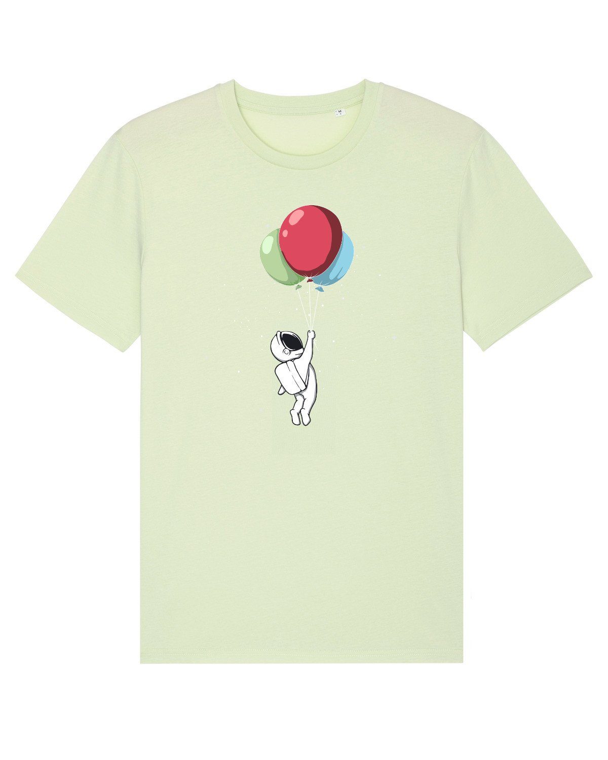 wat? Astronaut Little Stem Print-Shirt Green Balloon (1-tlg) Apparel