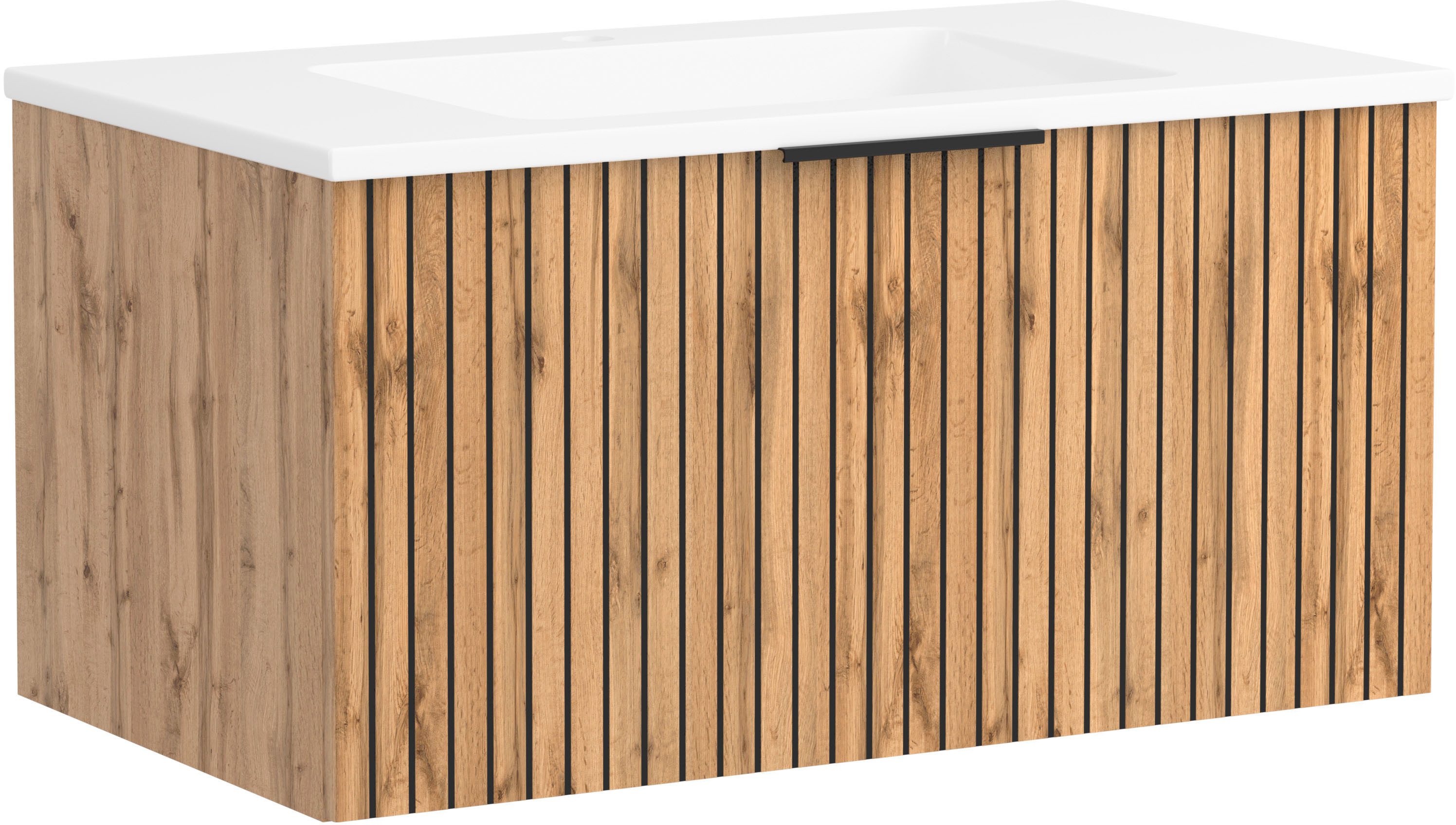 welltime Waschtisch, wahlweise mit Auflage- oder Aufsatzbecken in zwei verschiedenen Farben