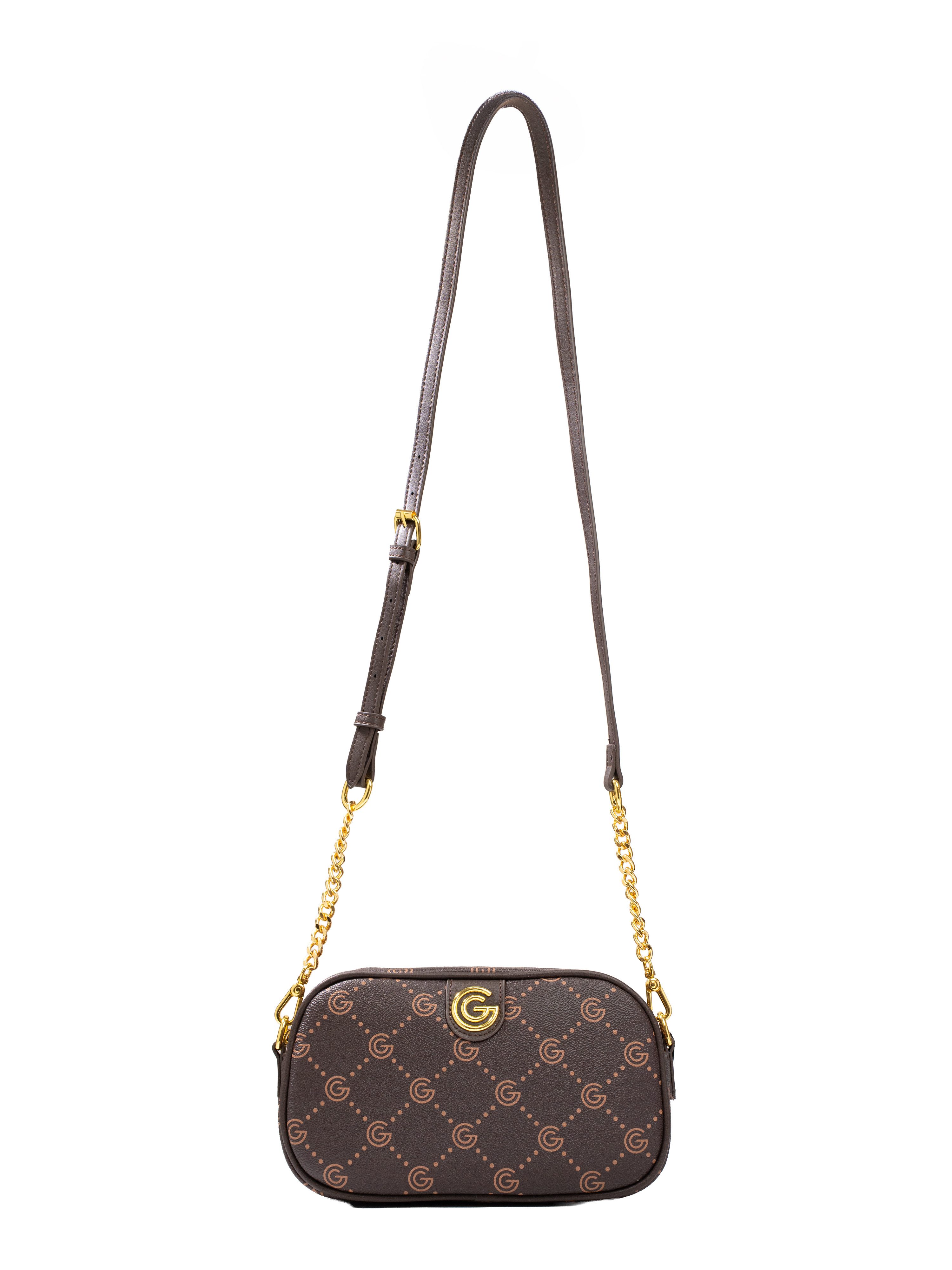 GABRIELLA G By Gabriella Gucci Umhängetasche VALENCIA, Damen Umhängetasche, Handtasche, Tragetasche mit Logoverzierung