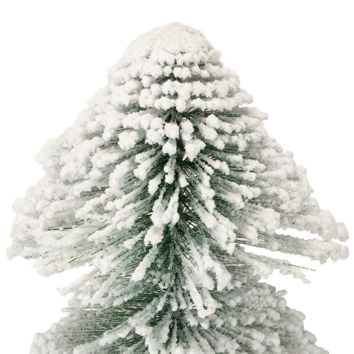 Posiwio Künstlicher Weihnachtsbaum Mini Deko-Weihnachtsbaum mit LED Beleuchtung und Beschneiten