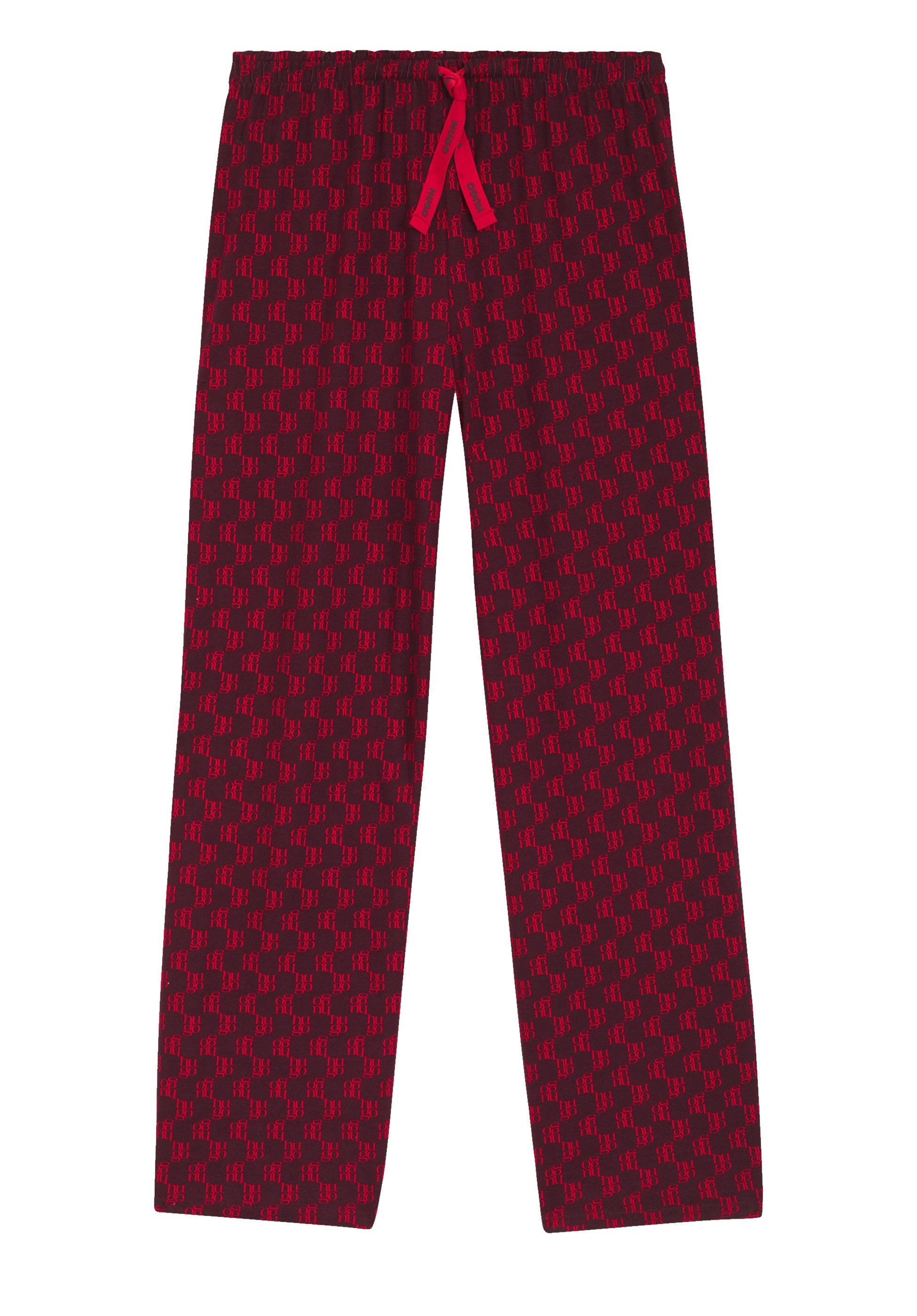 HUGO Pyjama aus Stretch-Jersey mit Allover-Print (keine Angabe, 1 tlg)