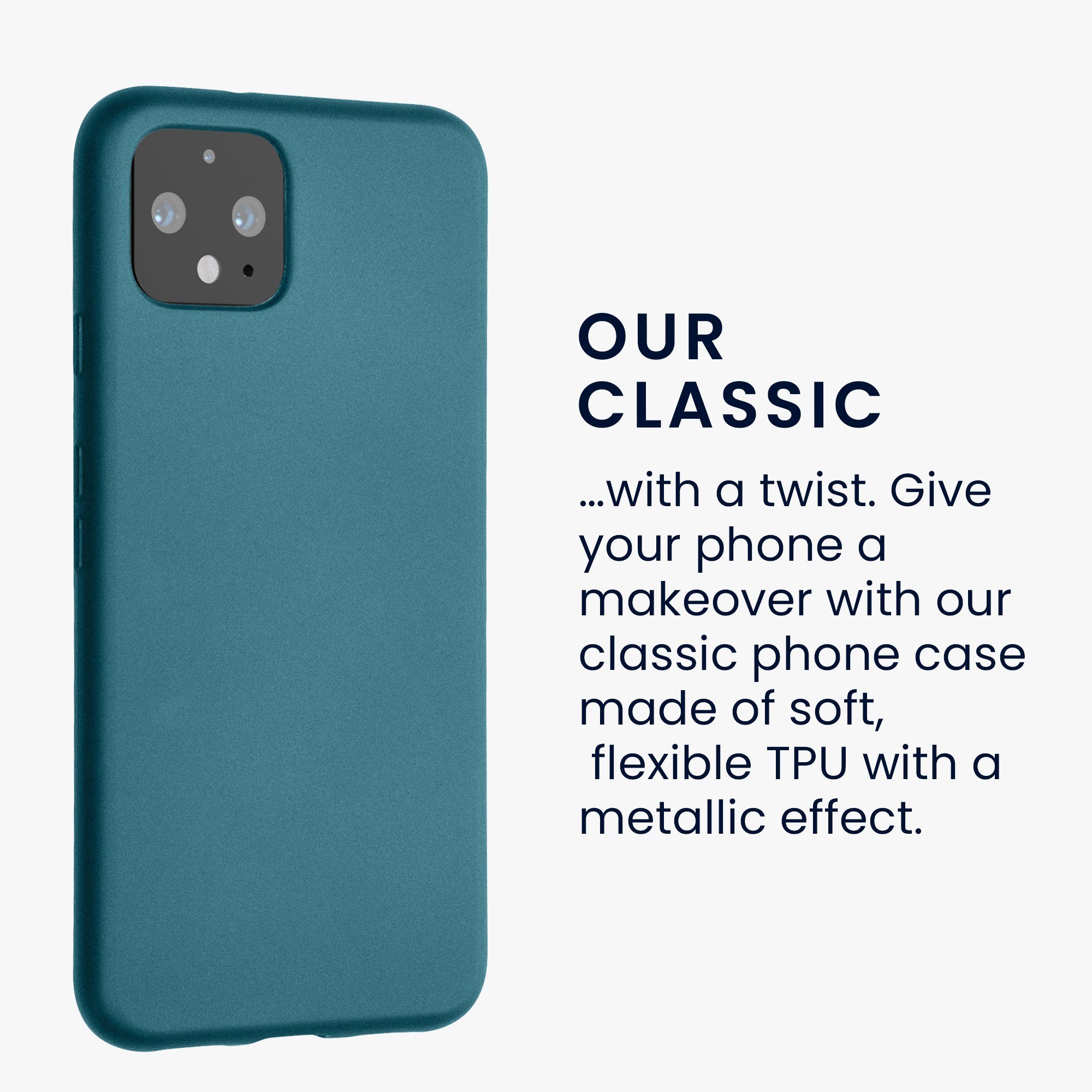 kwmobile Handyhülle Handyhülle für Google Pixel 4 Hülle, Silikon Case metallisch schimmernd - Schutzhülle Cover