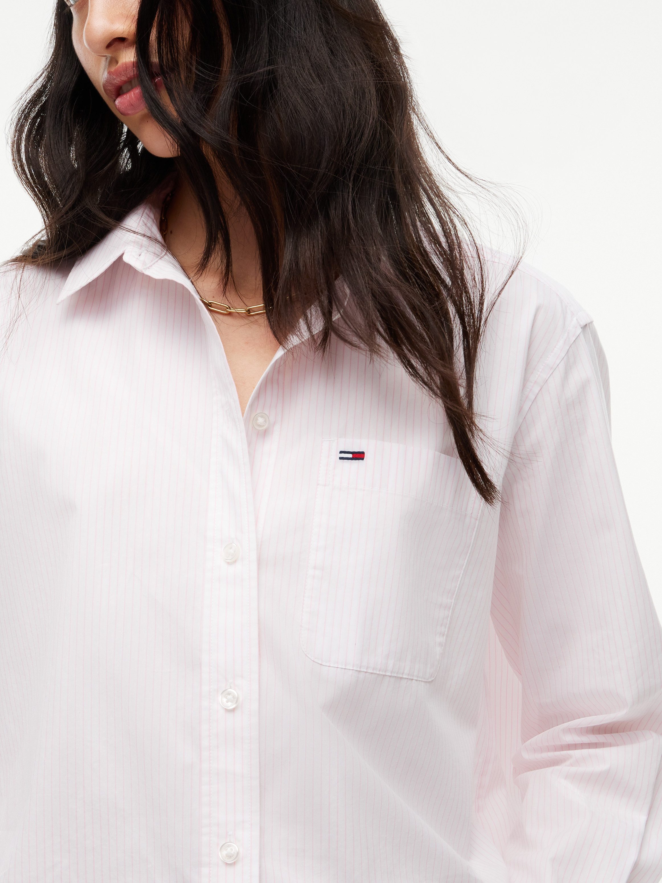 Tommy Jeans Langarmbluse TJW RLX ESSENTIAL SHIRT Baumwolle, relaxed fit