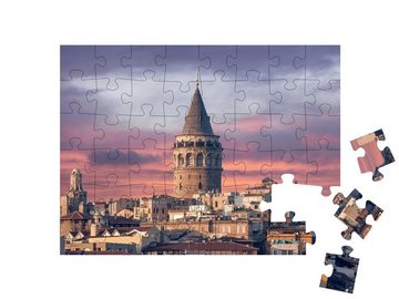 puzzleYOU Puzzle Galata-Turm in Istanbul, 48 Puzzleteile, puzzleYOU-Kollektionen Istanbul
