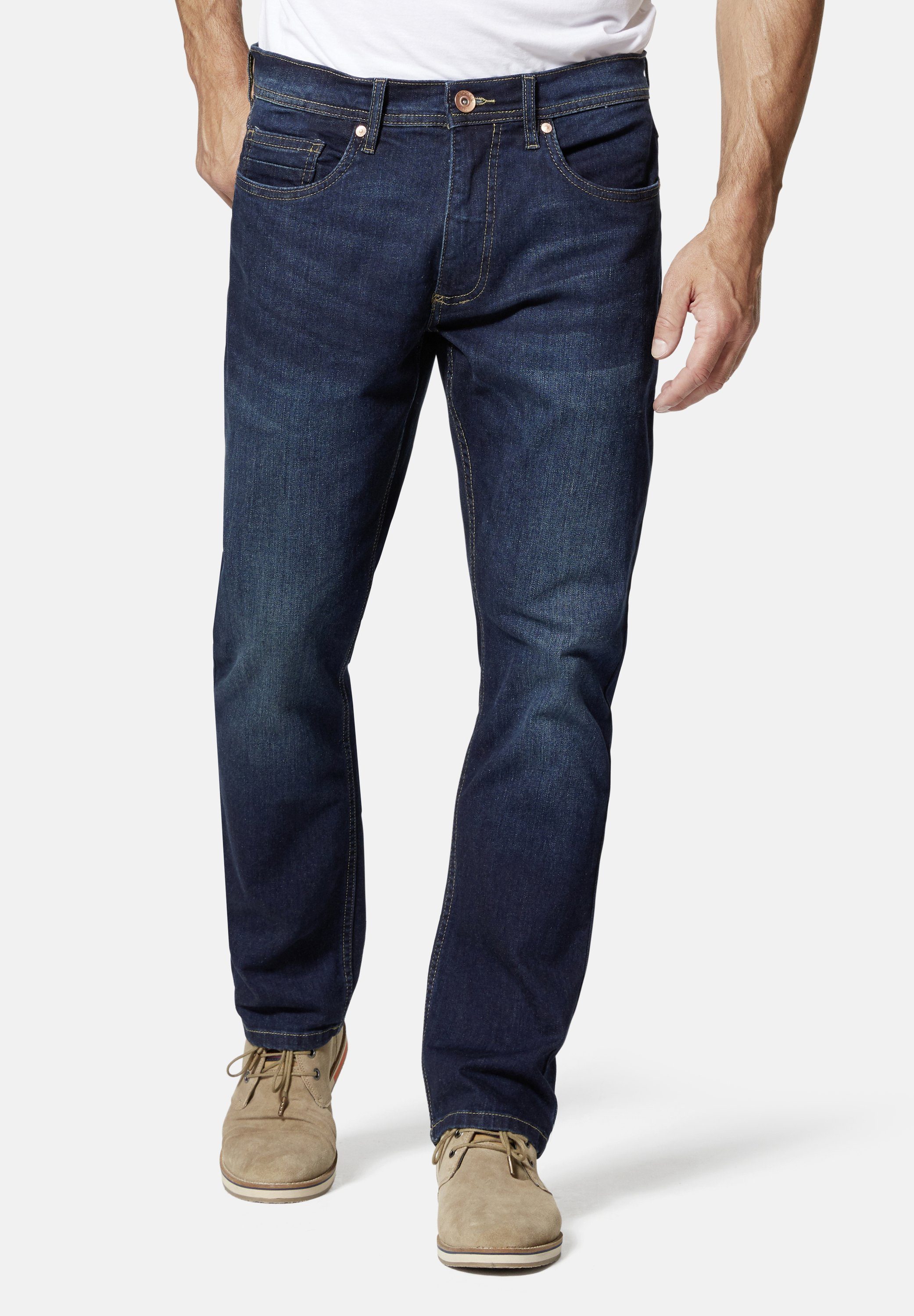 Stooker Men 5-Pocket-Jeans Glendale Denim Slim Straight Fit darkblue used | Stretchjeans