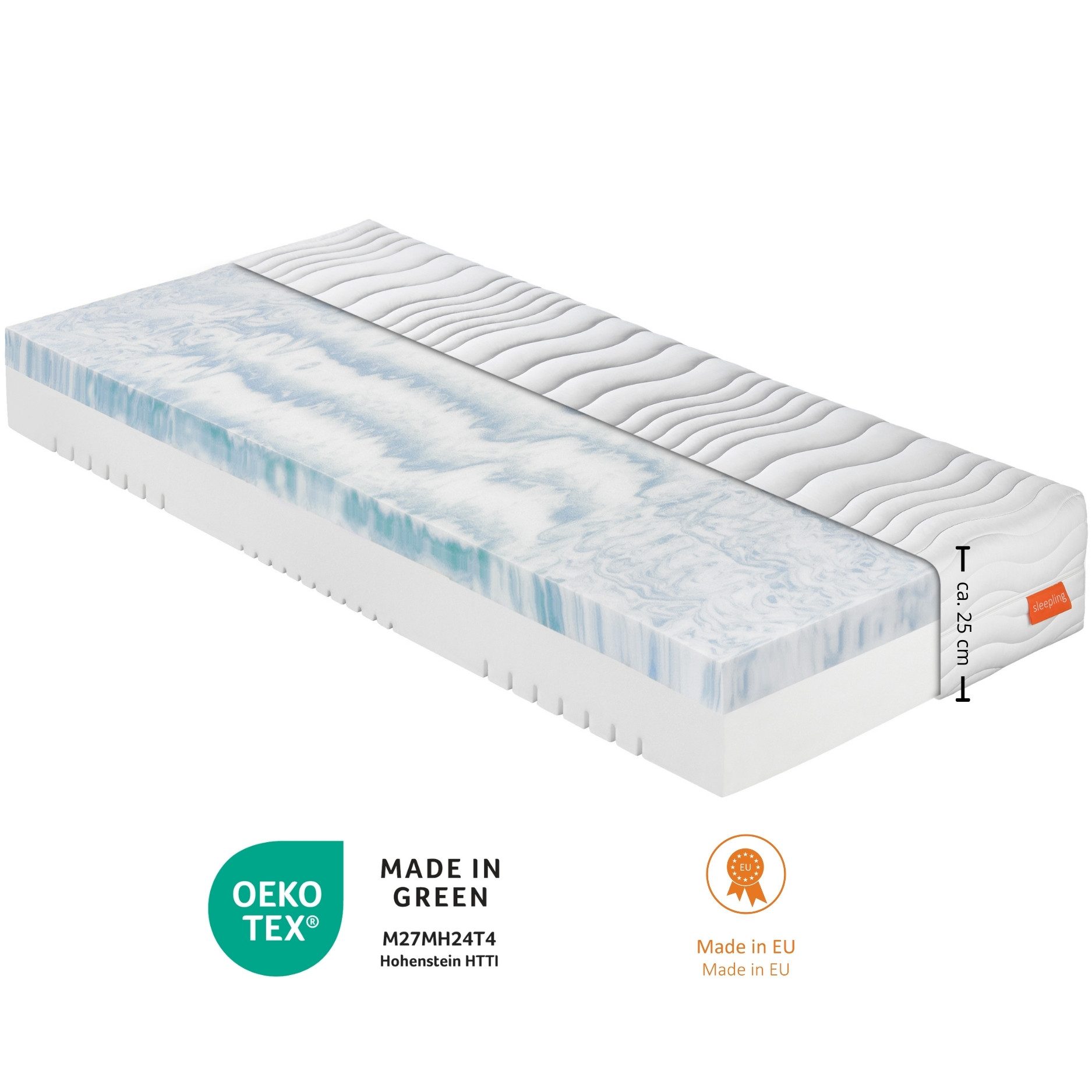 Komfortschaummatratze Innovation 400 XXL, sleepling, 25 cm hoch, mit Viscoa günstig online kaufen