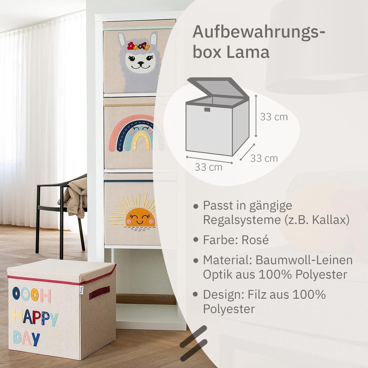 Lifeney Faltbox Aufbewahrungsbox, Stauraumbox, Organizerbox mit Deckel