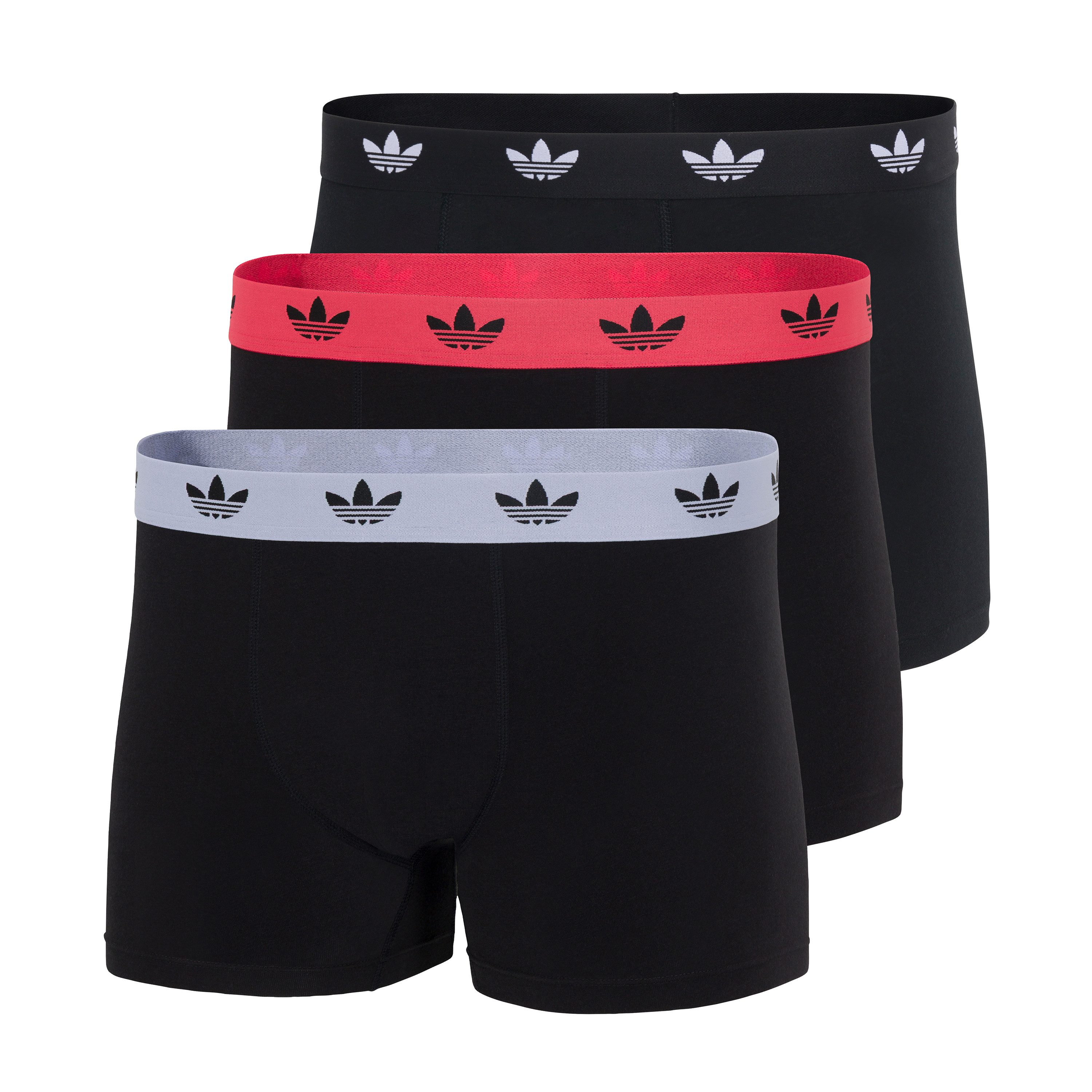 adidas Originals Trunk Comfort Flex Cotton (3er Pack) weich, elastisch, Baumwollmix, Logo-Bund, ohne Eingriff