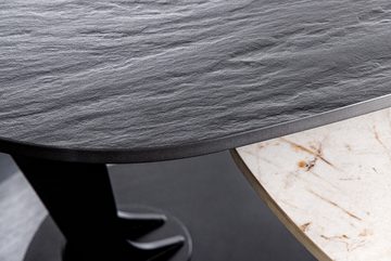 riess-ambiente Couchtisch MOVEMENT schwarz / weiß (Einzelartikel, 1-St), Wohnzimmer · Keramik · Naturstein-Design · Metall · drehbar · Modern