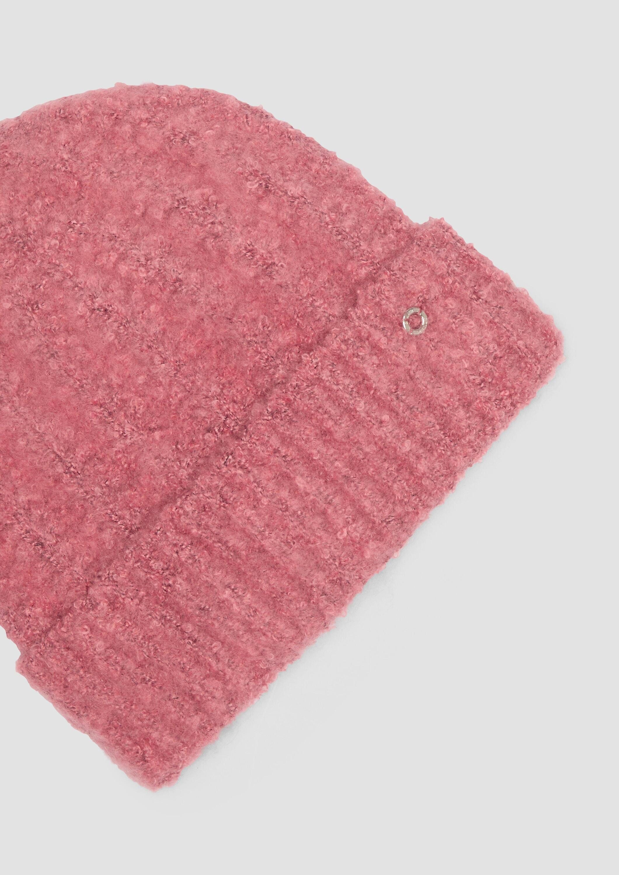 s.Oliver Strickmütze Mütze Weiche Beanie mit Strickmuster
