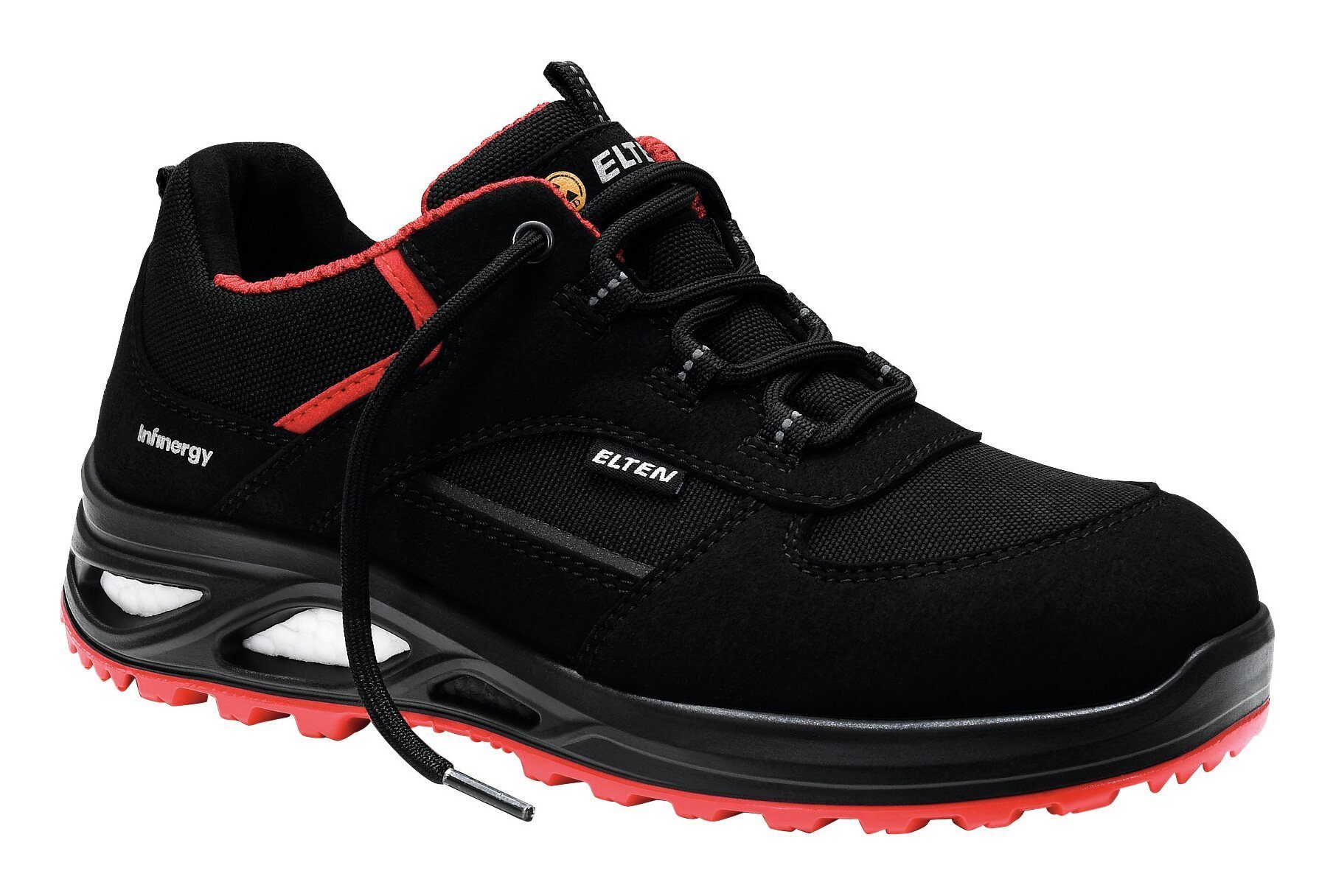 ELTEN Sicherheitsschuh Damen-Sicherheitshalbschuh HANNAH XXTL, black-red LOW, ESD, S3