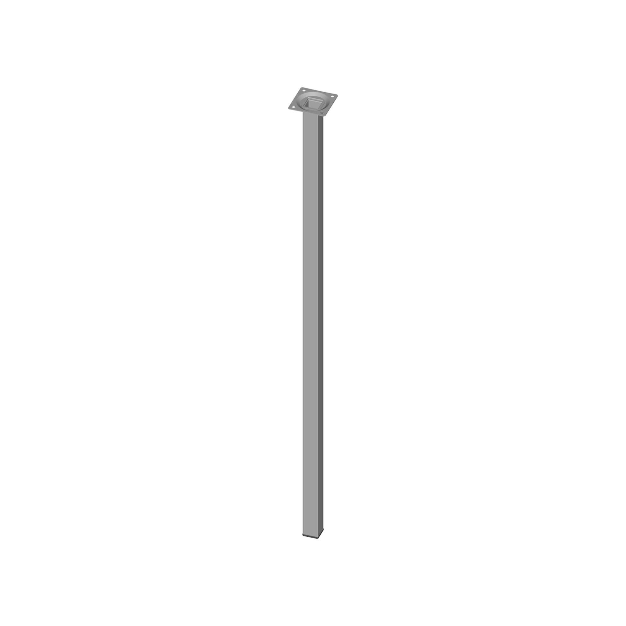 ELEMENT SYSTEM Tischbein DIY, Unterbau-Möbelfuß 11101, Durchmesser 25/25, 25x1,2x800mm grau