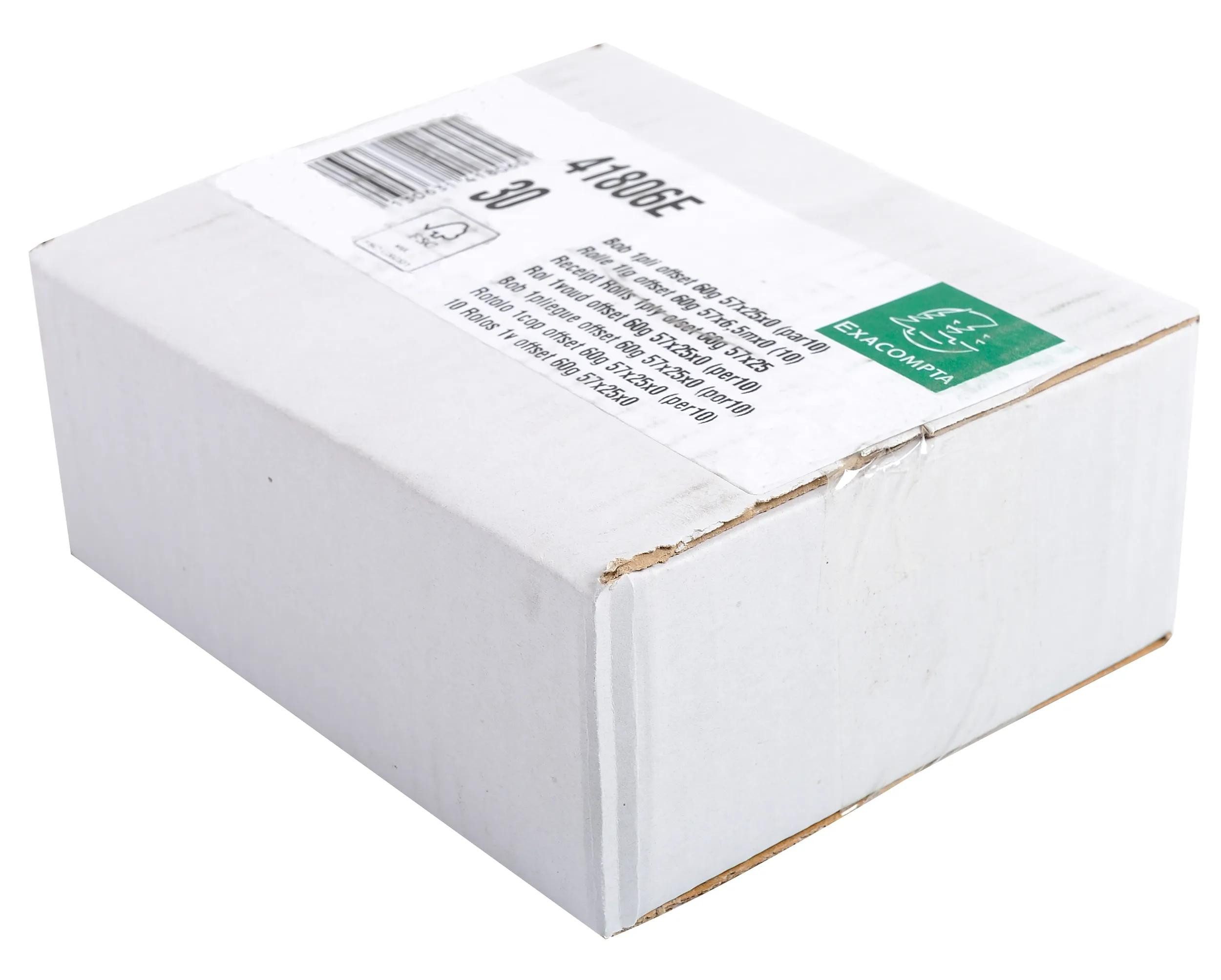 EXACOMPTA Endlospapier 30x Rolle 1-lagig Offset Tischrechner 60g B: 57mm L: 65m Weiß 41806E, Kassenrollen