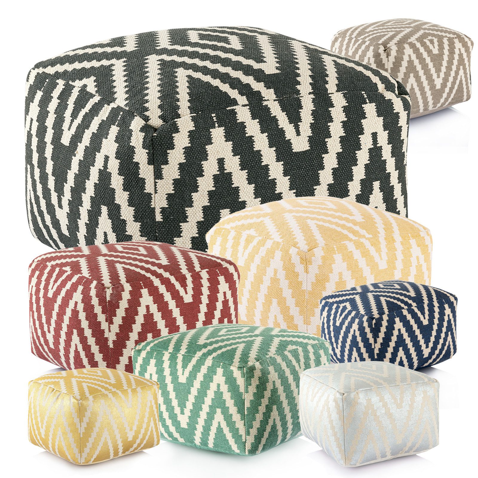 Amagohome Bodenkissen Kelim Sitzwürfel 50x50 H35cm günstig online kaufen