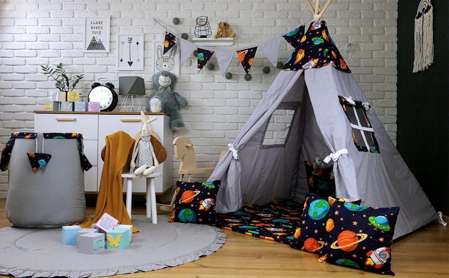 Pamek Tipi-Zelt Kinder Spielzelt Teepee Zelt Tipizelt für Kinder Traumfänger, Personen: 2 (7 tlg)