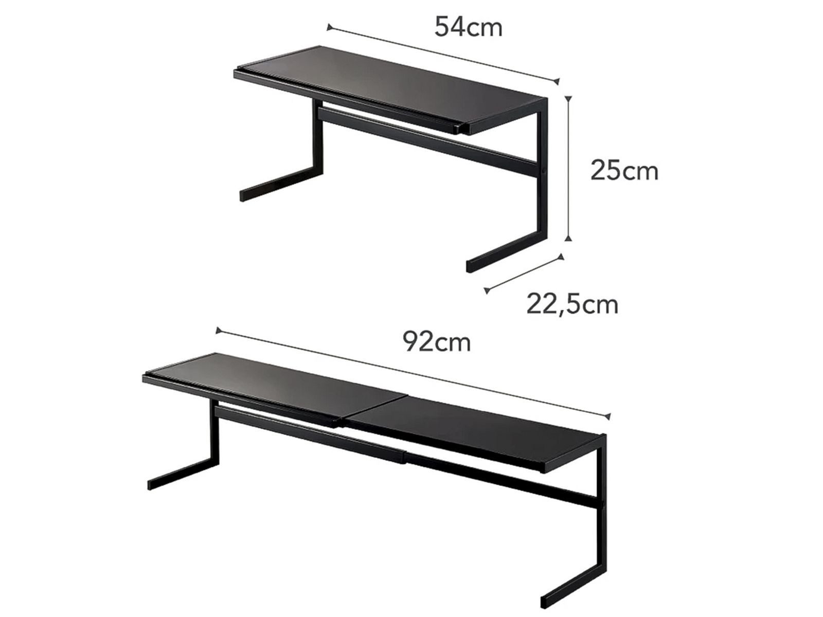 Yamazaki Küchenregal "Tower" Regal Metall 54 bis 92cm ausziehbar, platzspar günstig online kaufen