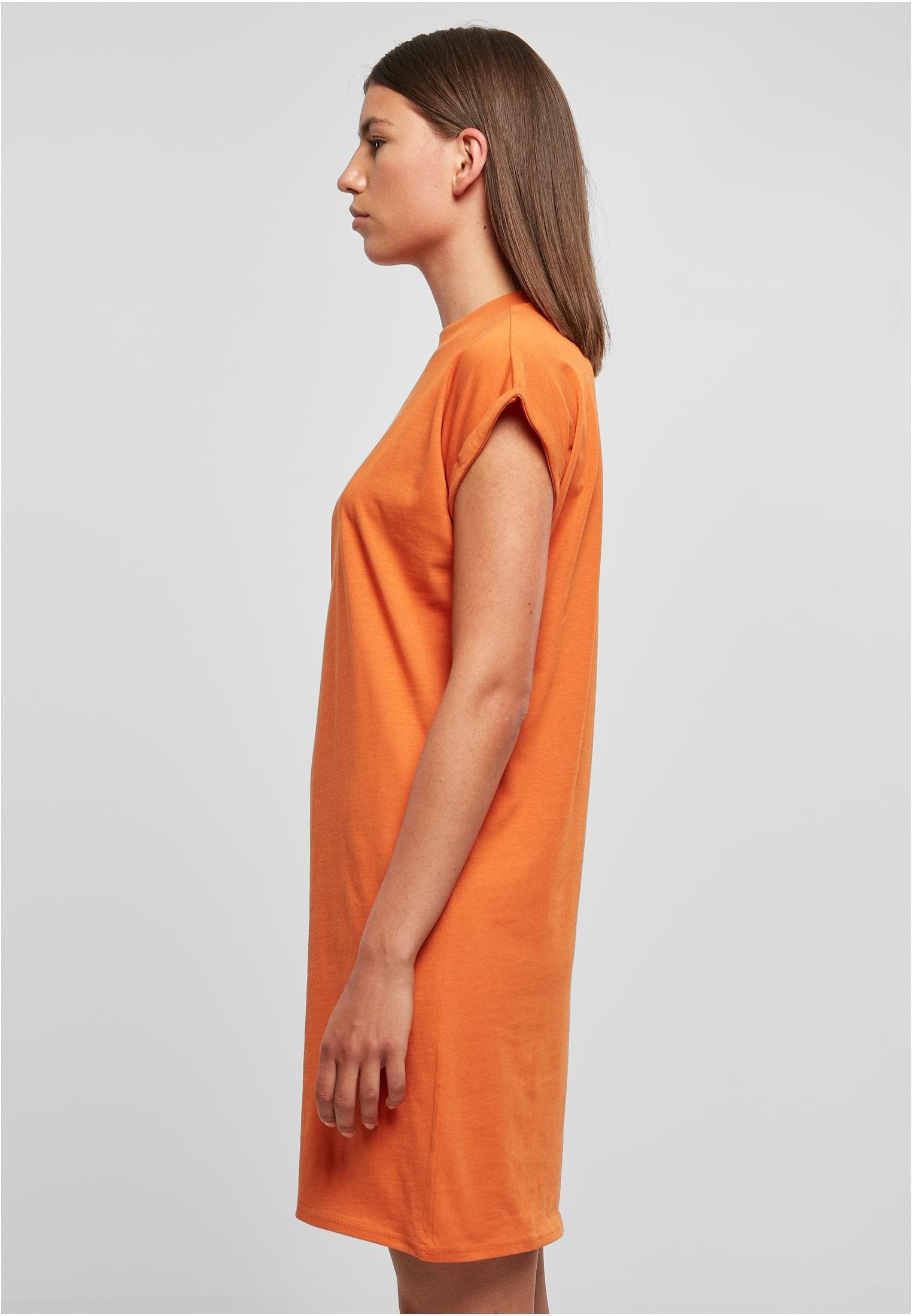 URBAN CLASSICS Jerseykleid Shoulder Dress (1-tlg) vintageorange Turtle Damen Ladies Extended