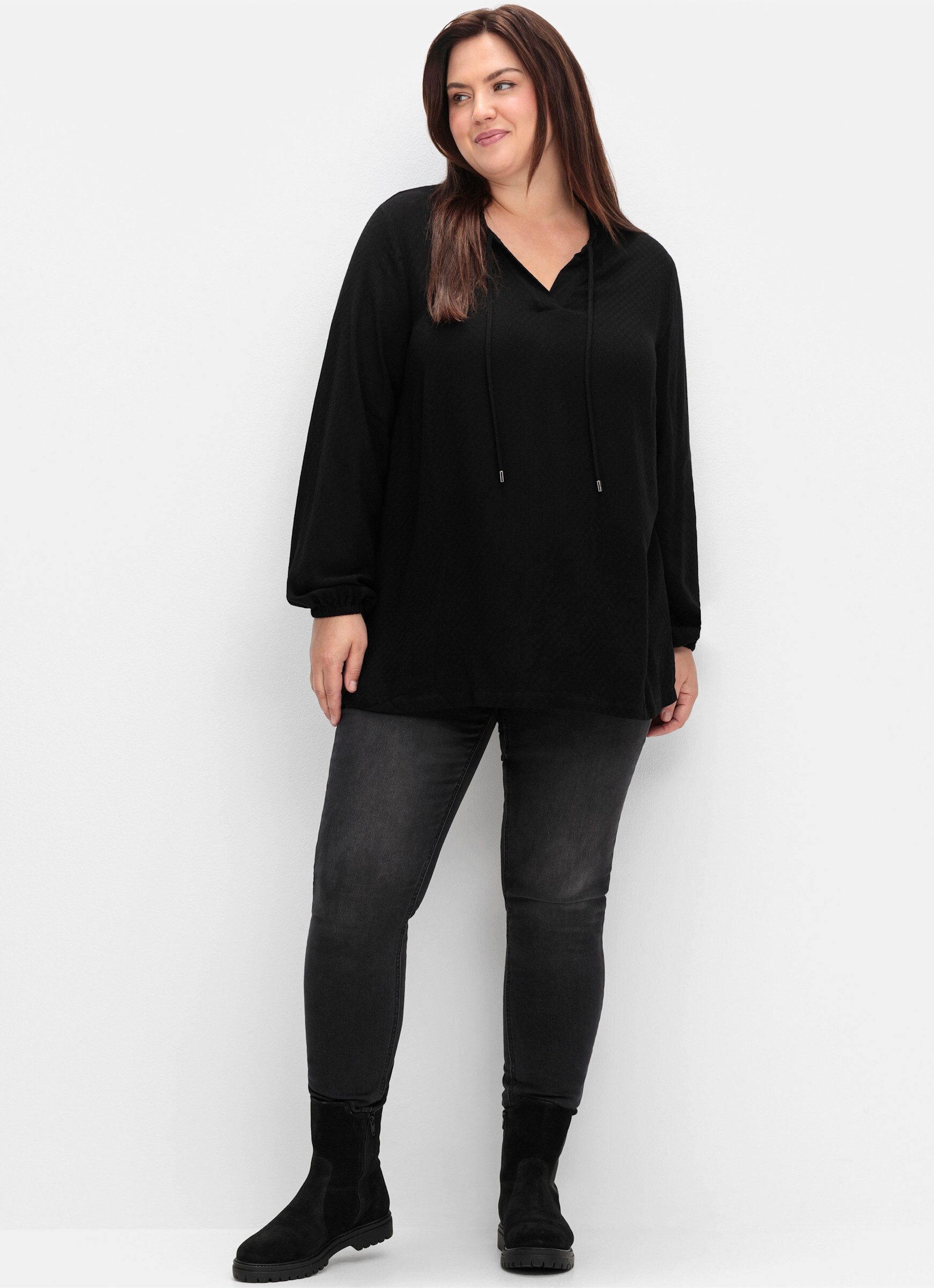 Sheego Klassische Bluse Tunika . günstig online kaufen