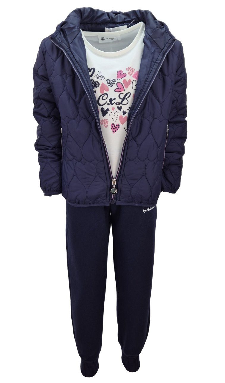 Sweatanzug Freizeitset mit Jacke, Steppjacke, Langarm Shirt + Jogginghose, MF158